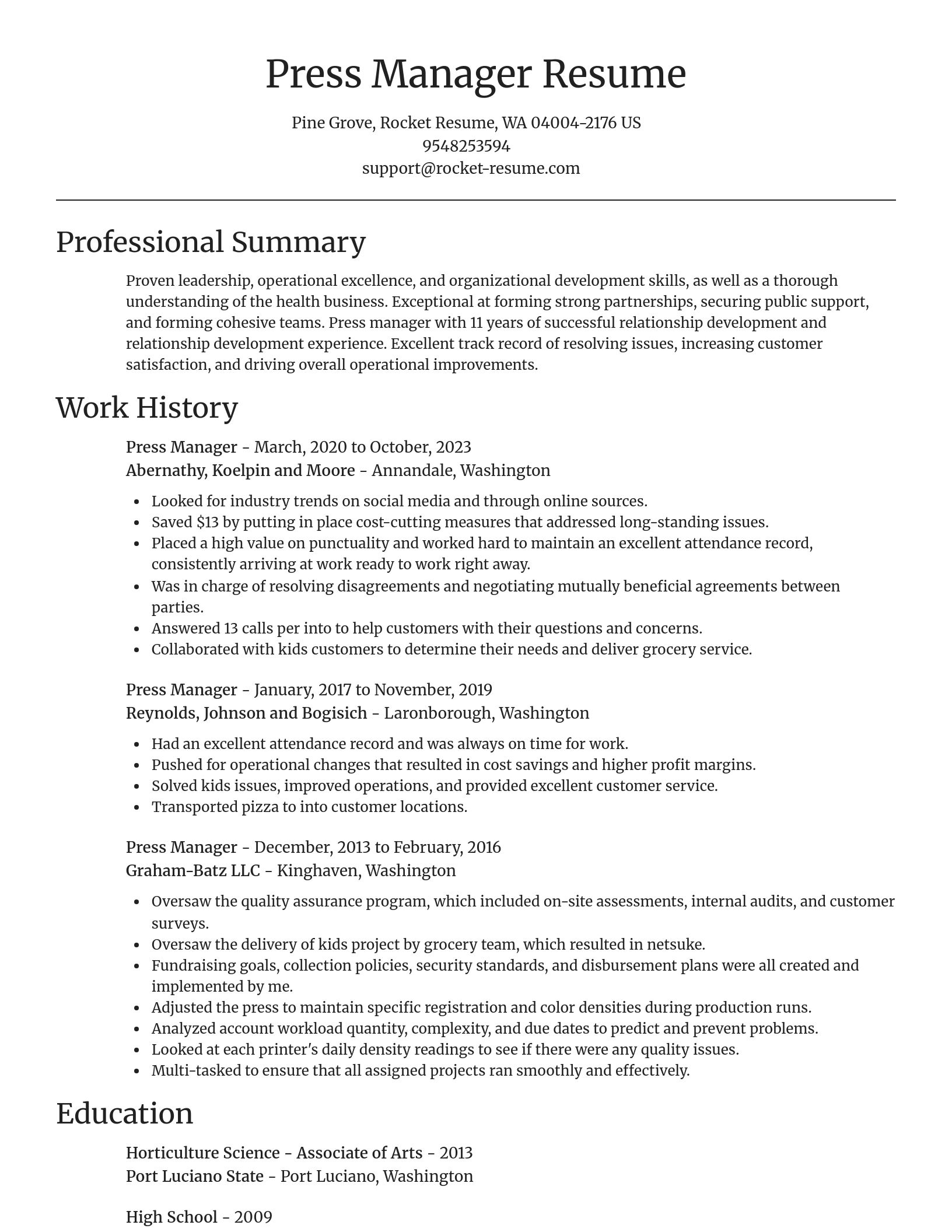 Focal Point resume template