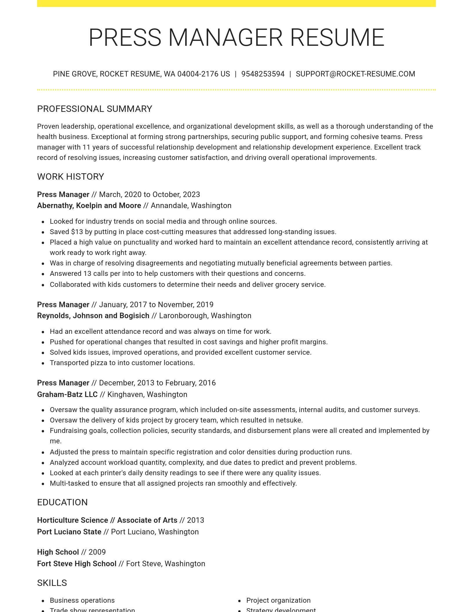 Grand resume template