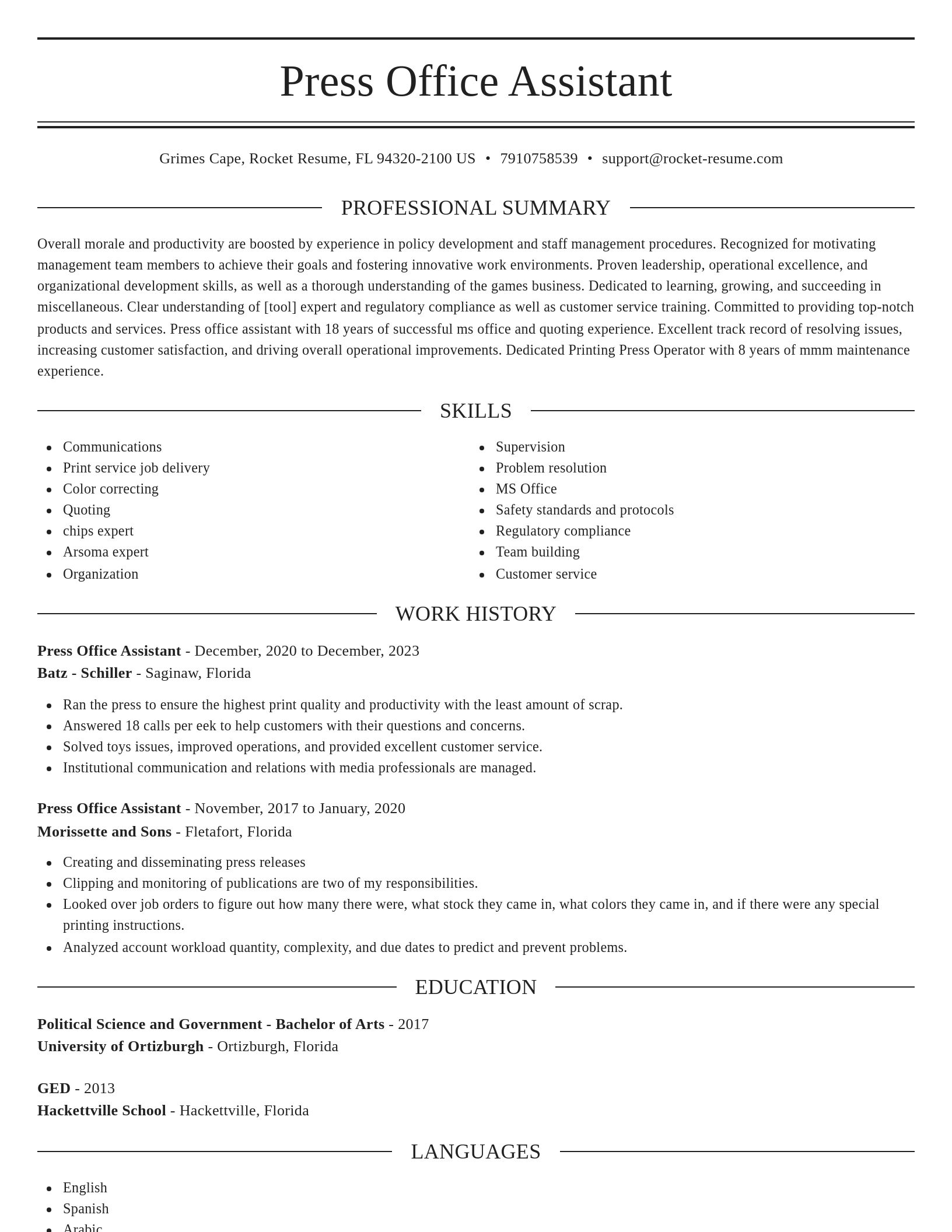 Elegant resume template