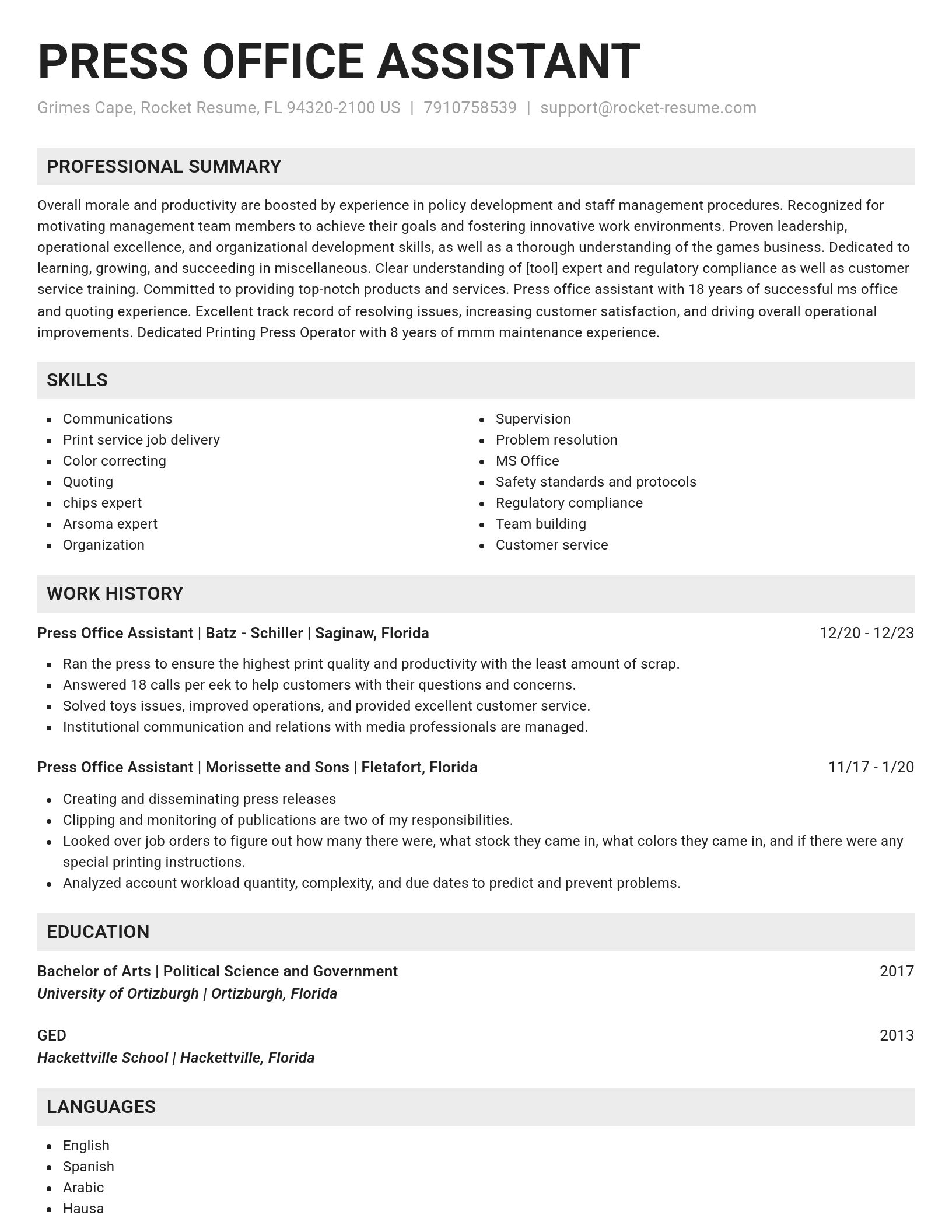 Genius resume template