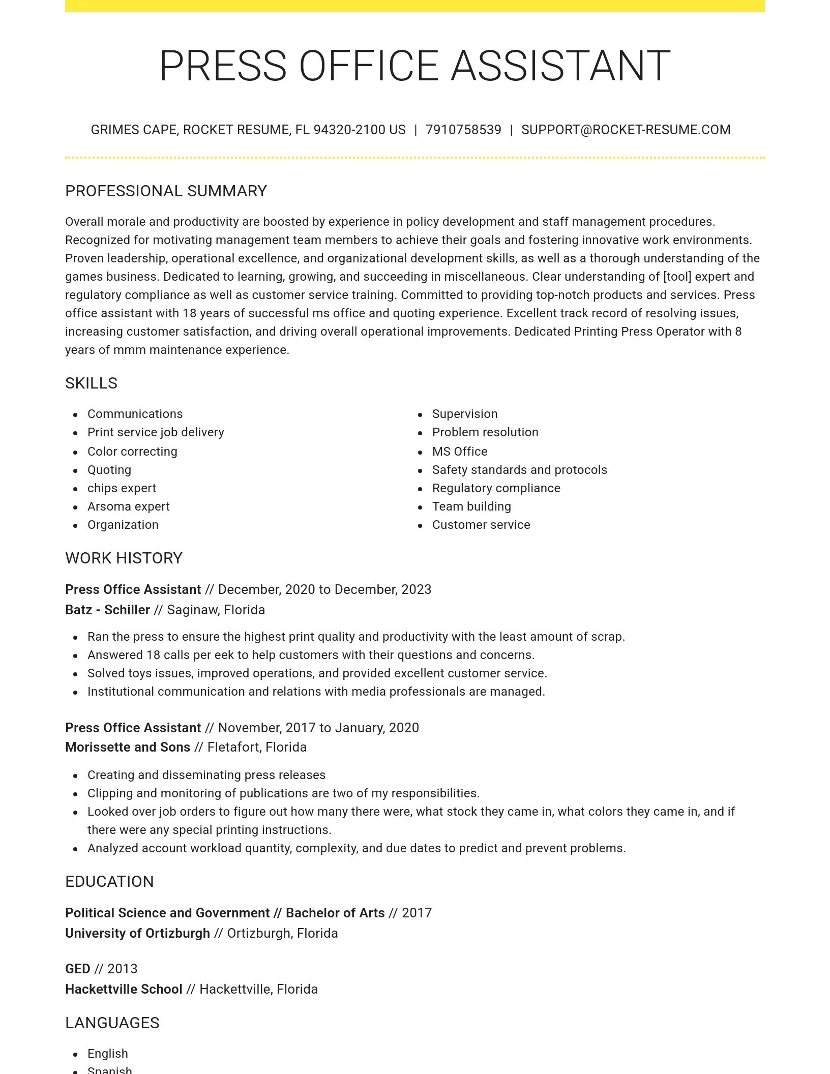 Grand resume template