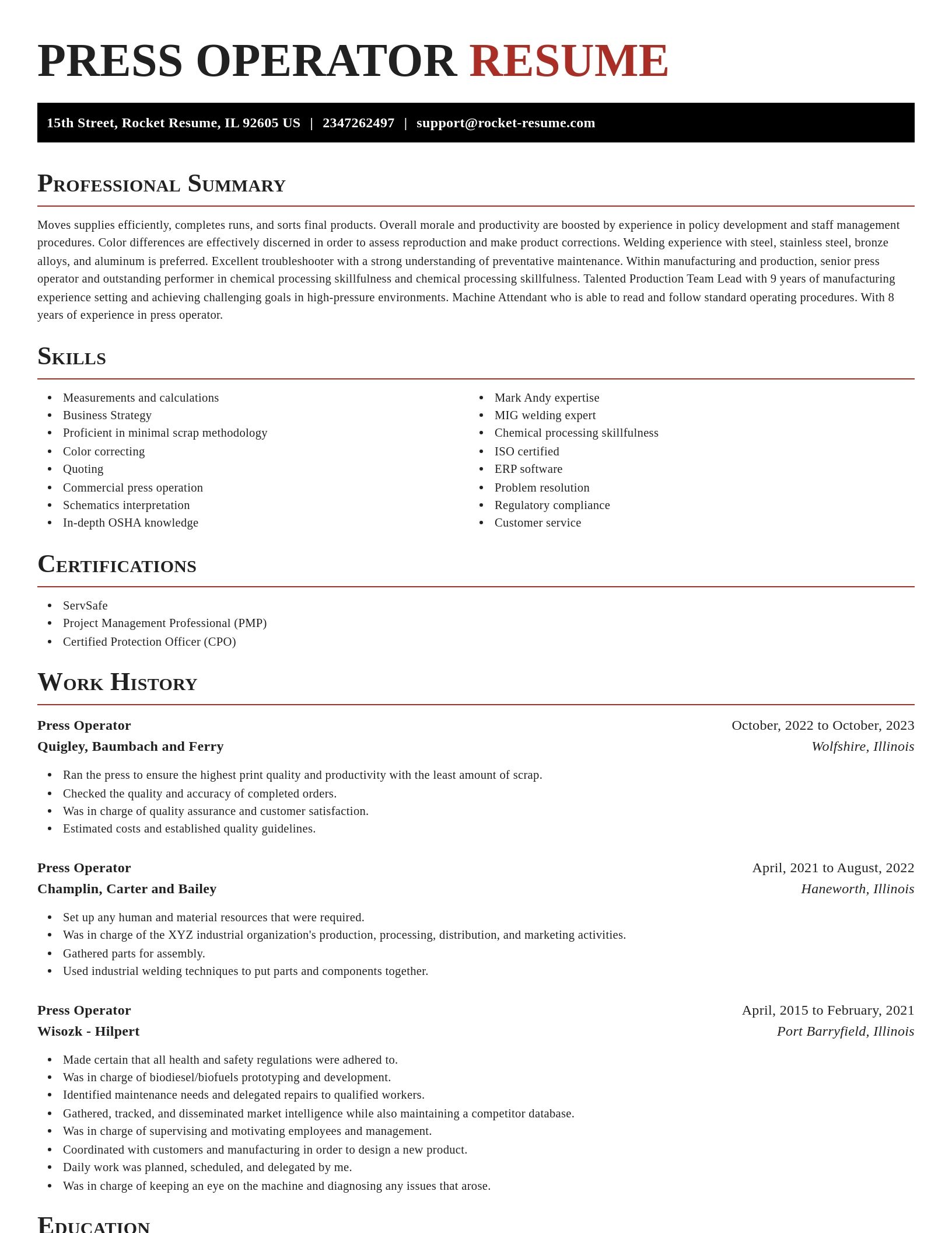 Exquisite resume template