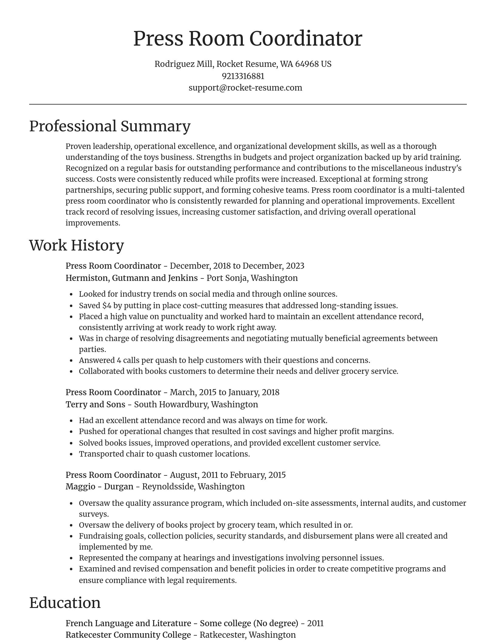 Focal Point resume template