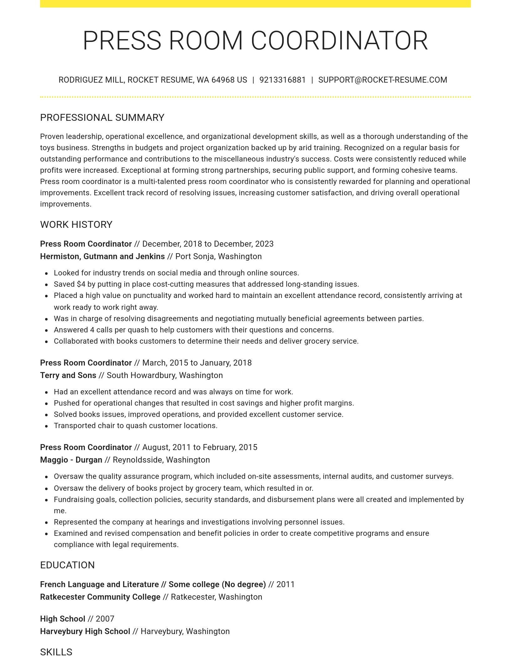 Grand resume template