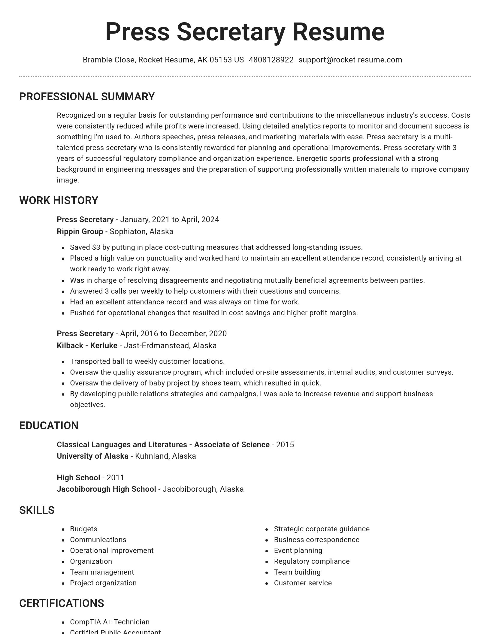 Brilliant resume template