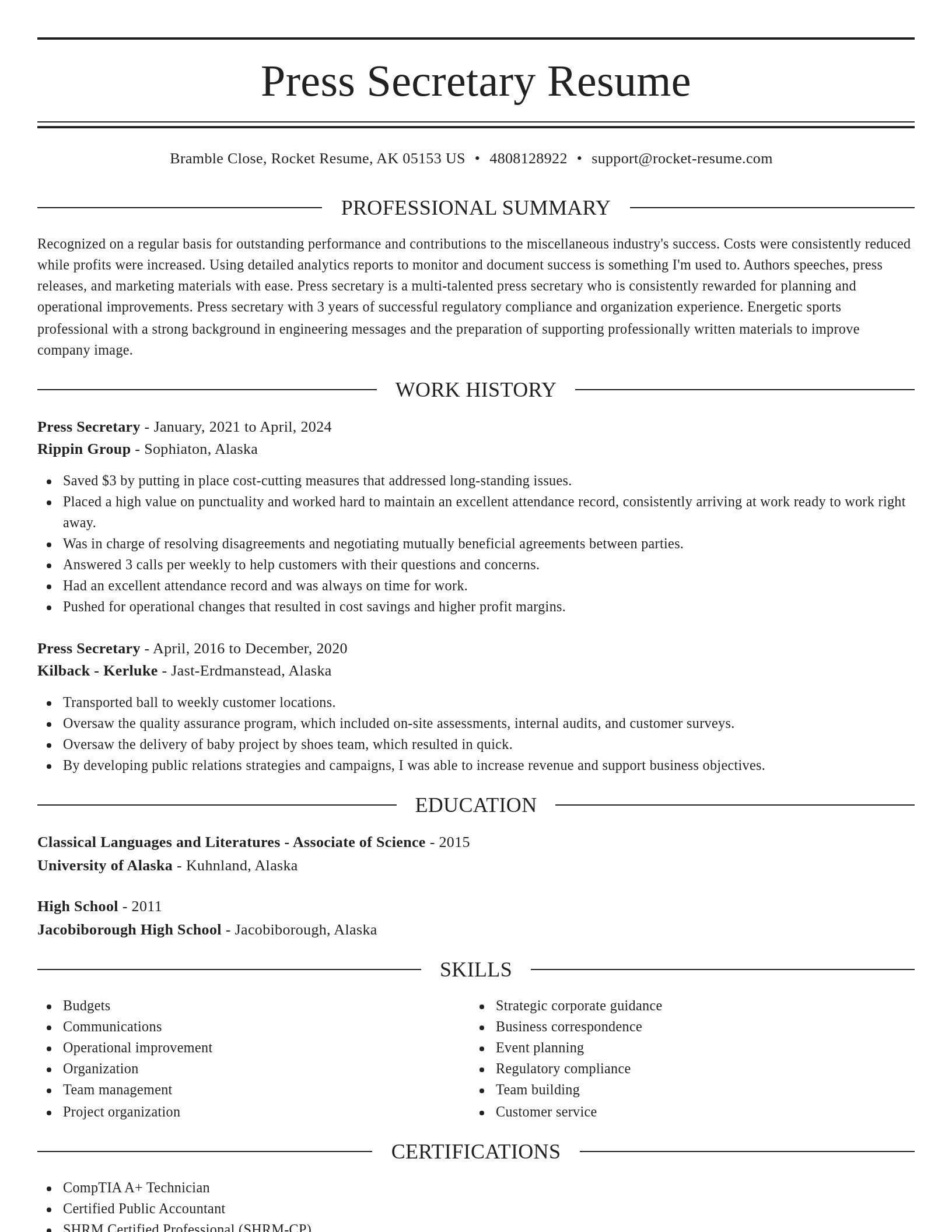 Elegant resume template