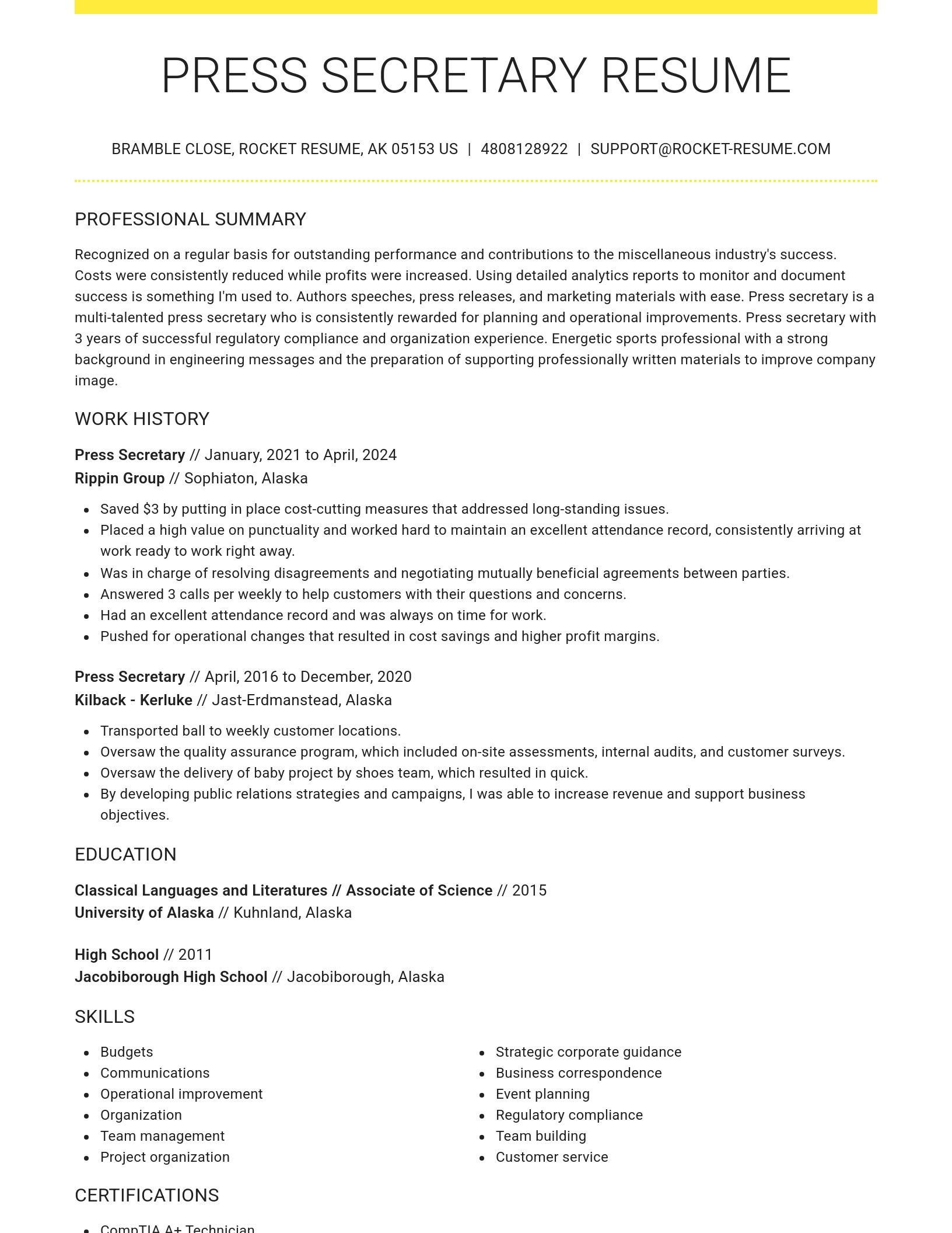 Grand resume template