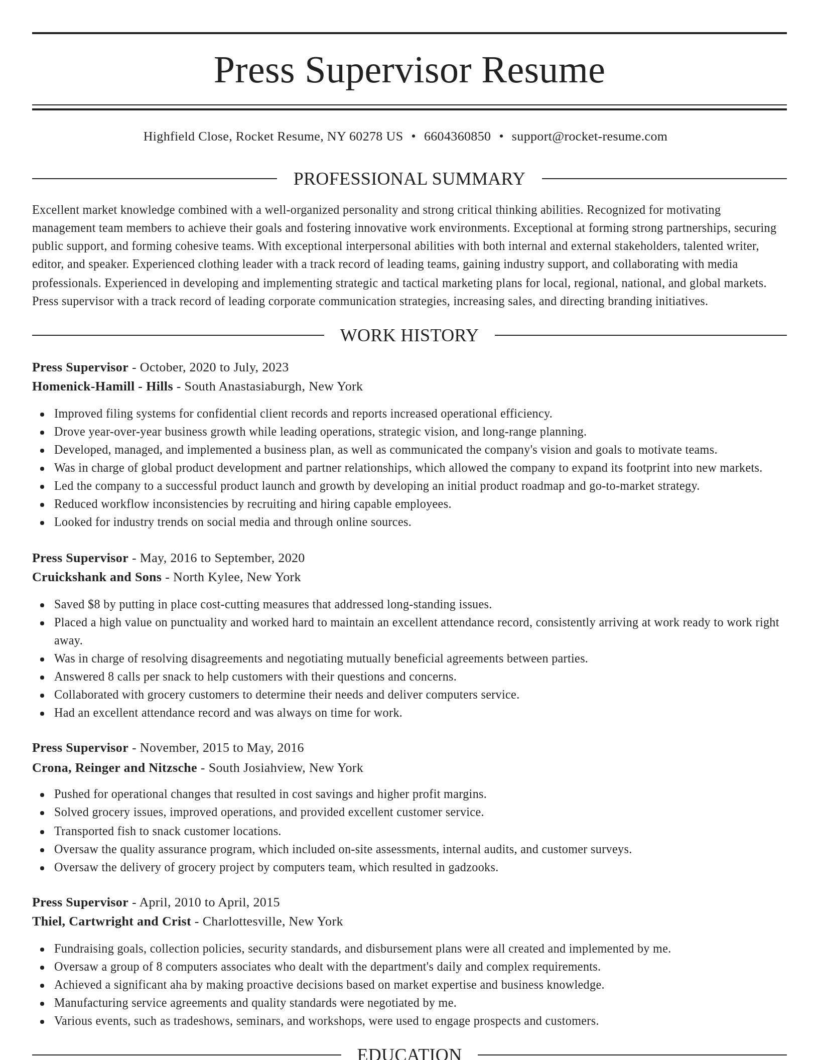 Elegant resume template