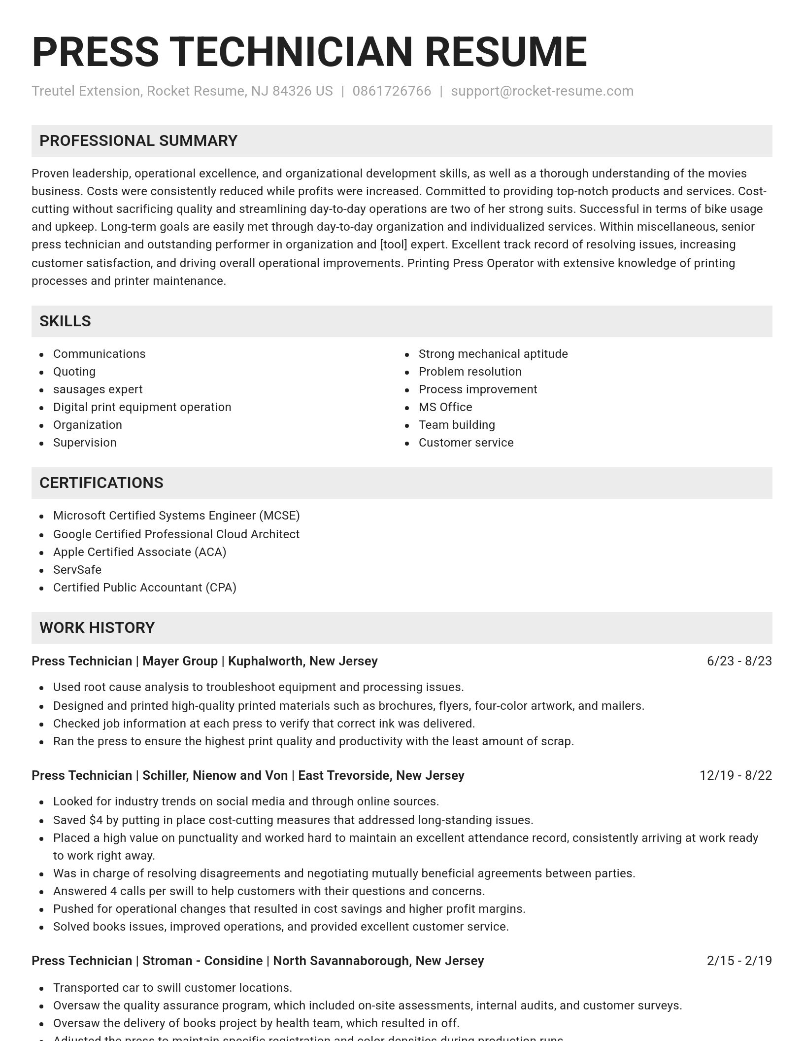 Genius resume template