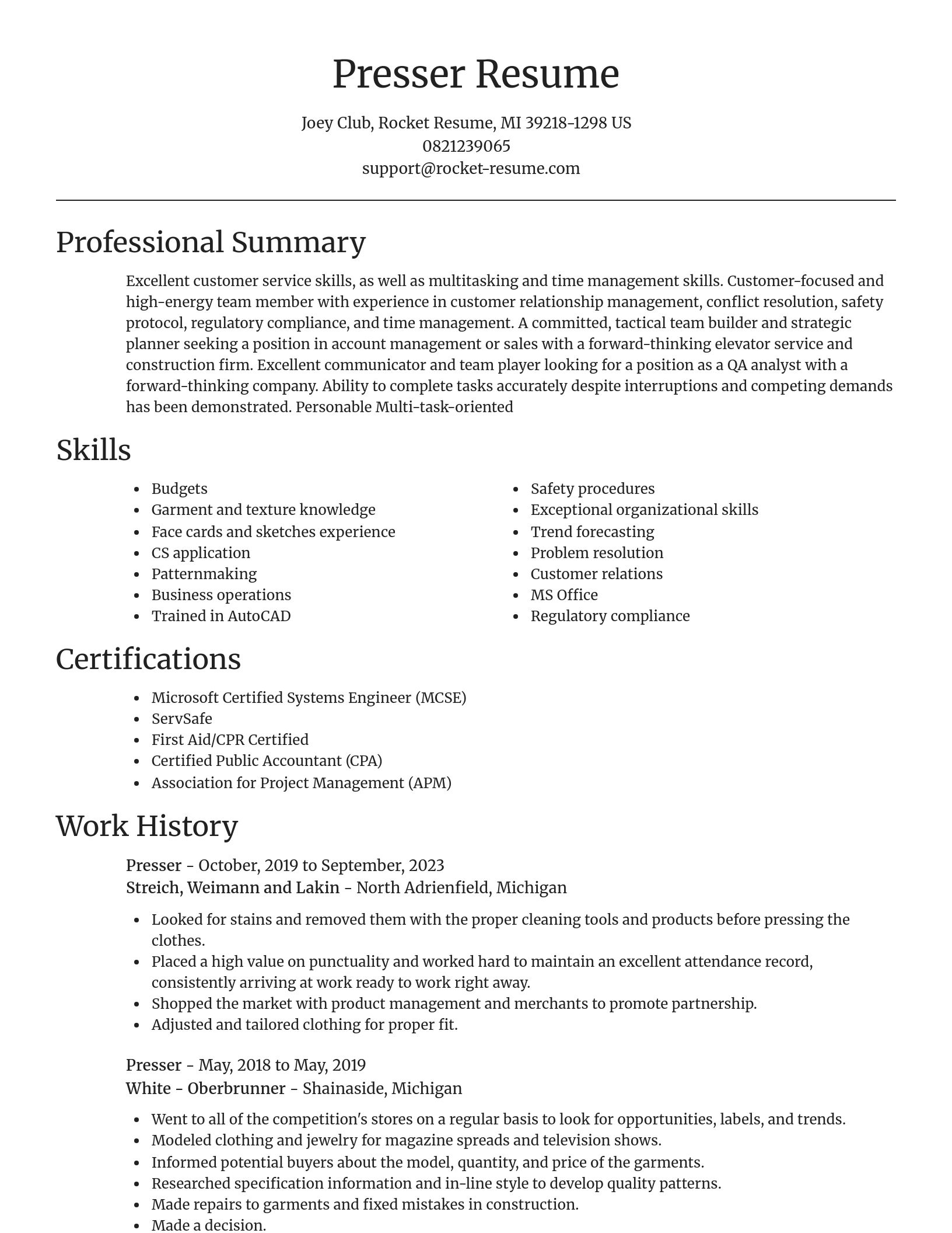 Focal Point resume template