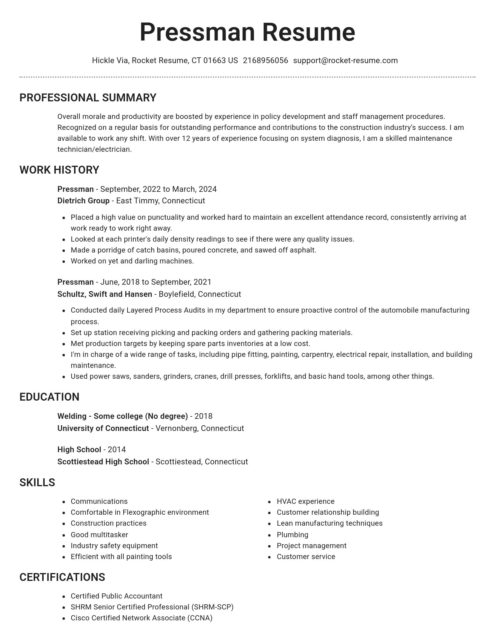 Brilliant resume template
