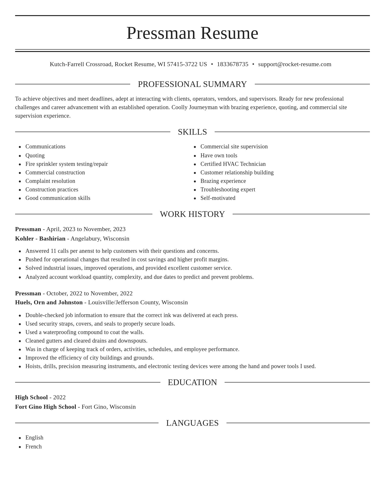 Elegant resume template