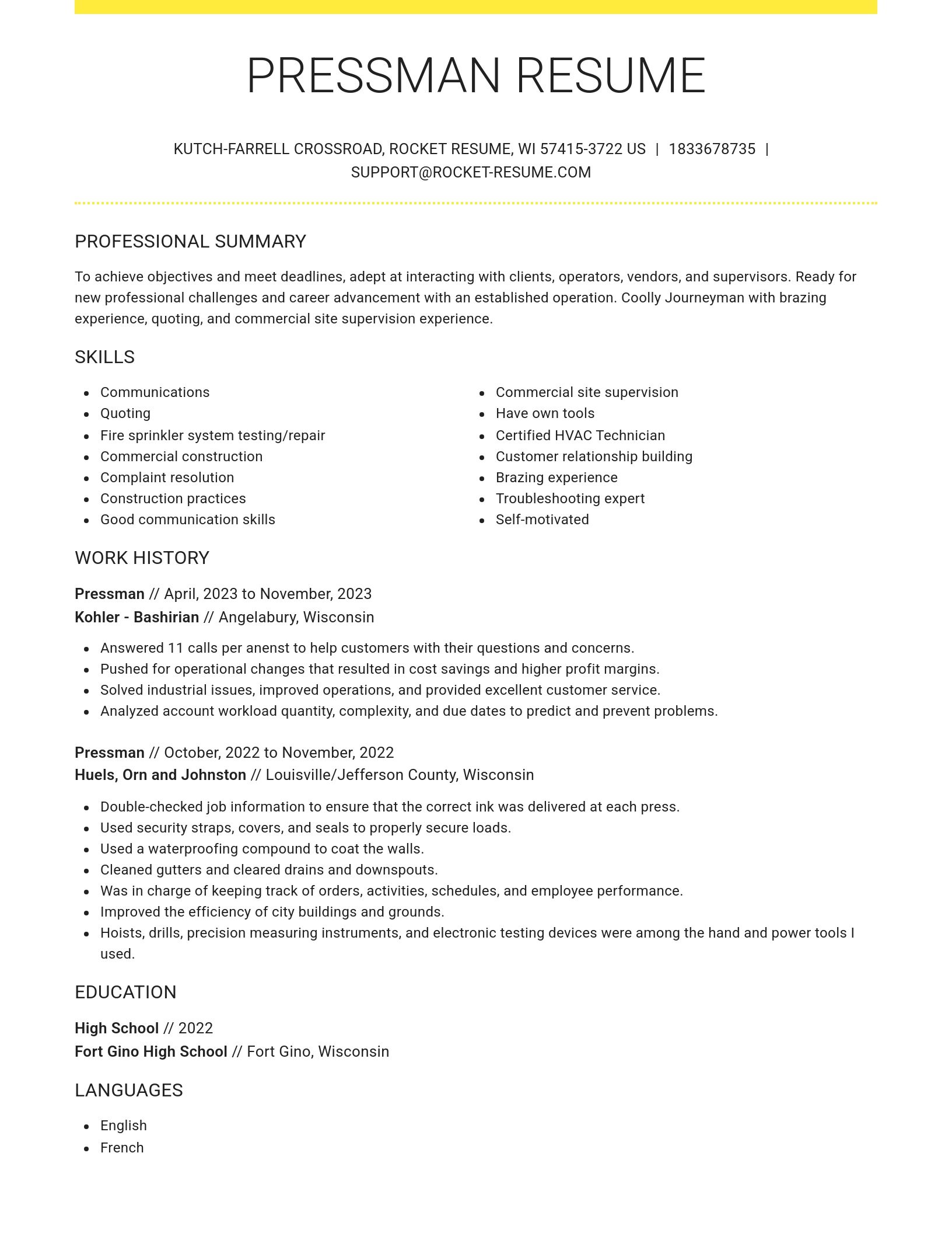 Grand resume template