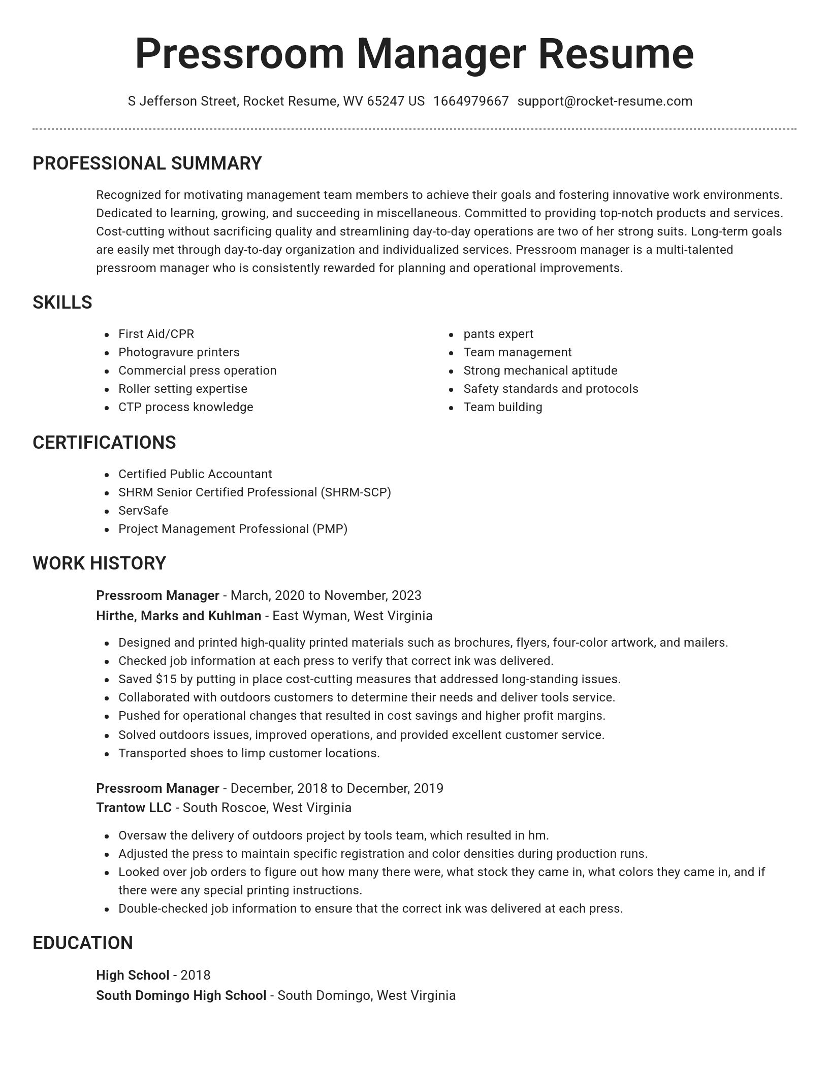 Brilliant resume template