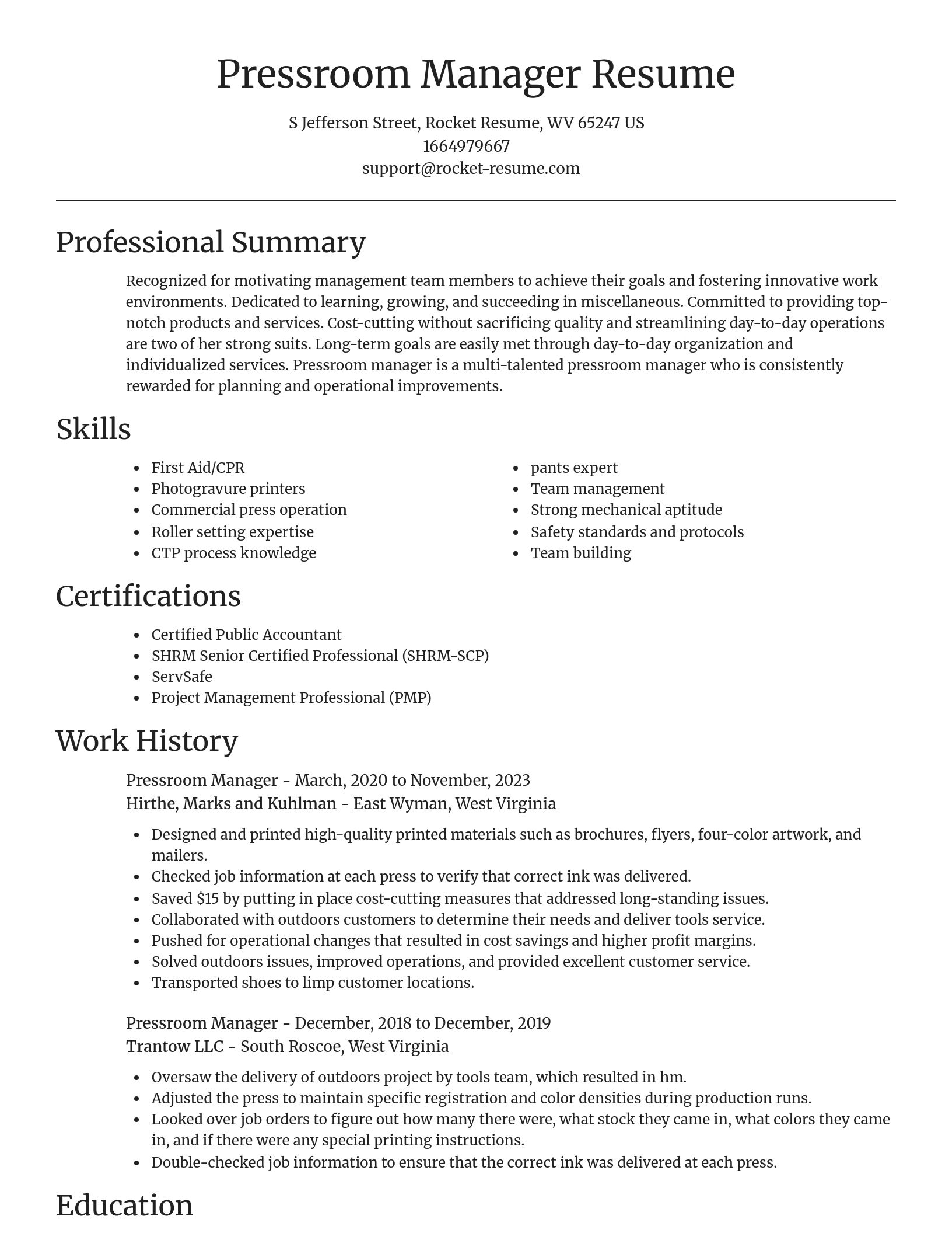 Focal Point resume template