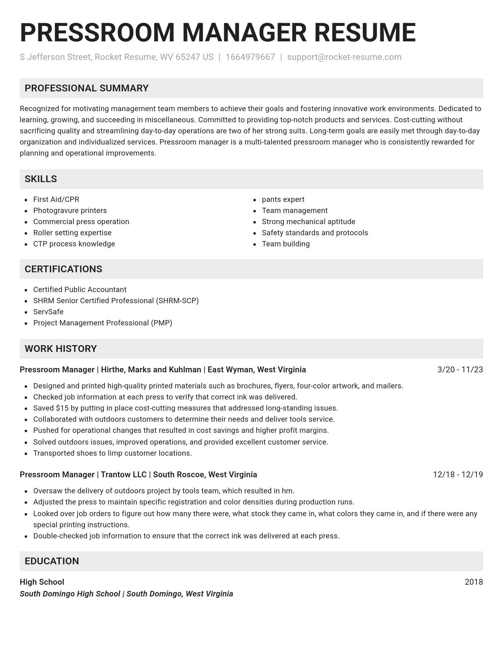 Genius resume template