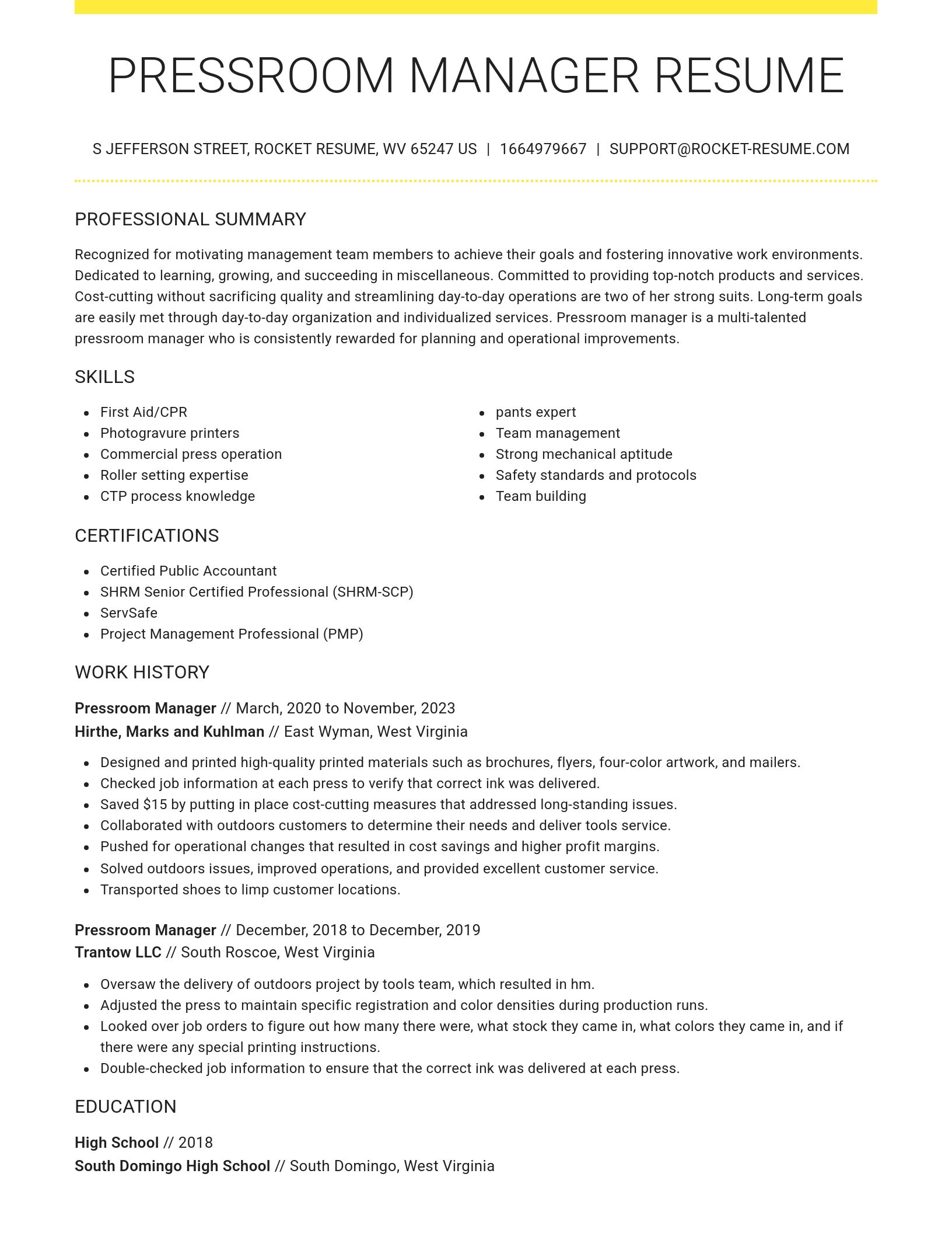 Grand resume template