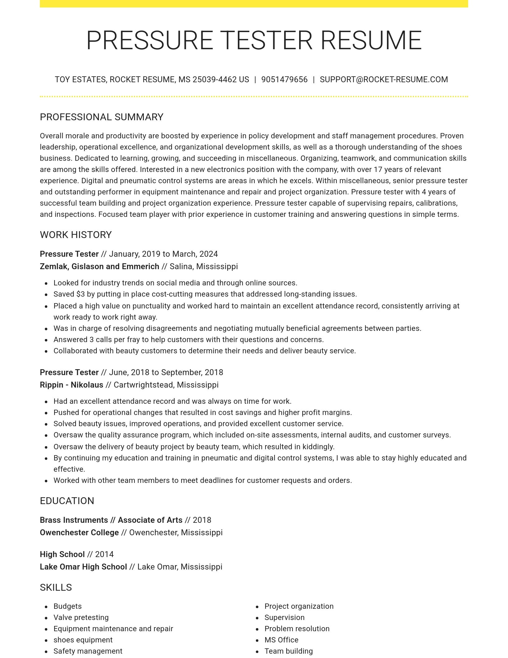 Grand resume template