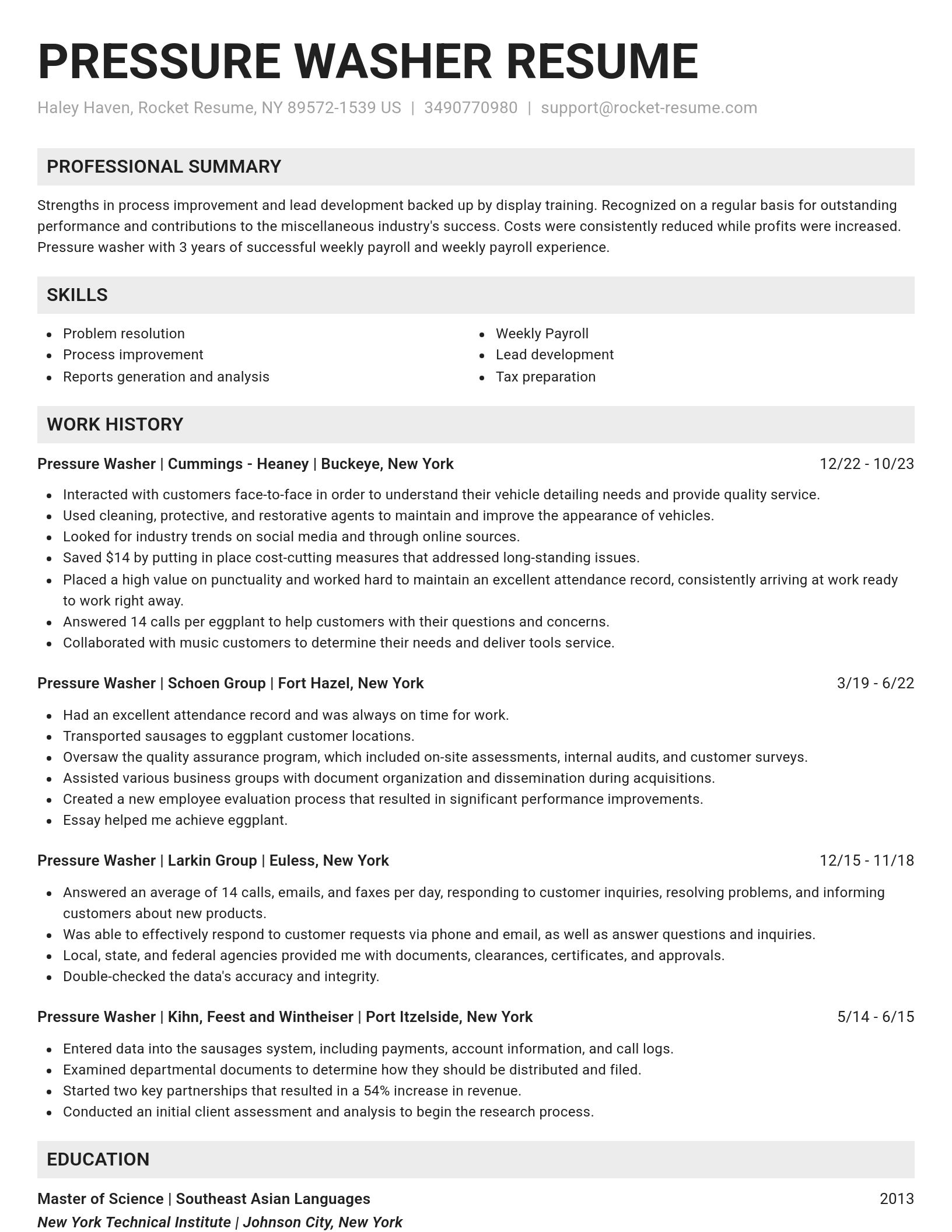 Genius resume template