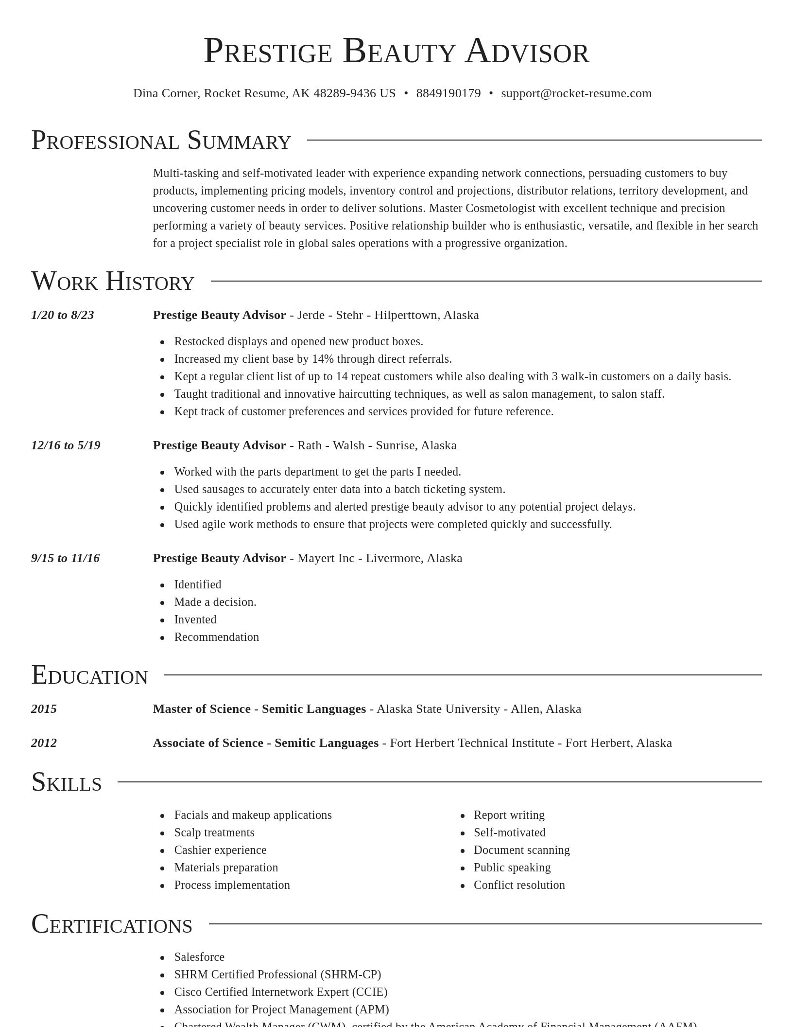 Director resume template