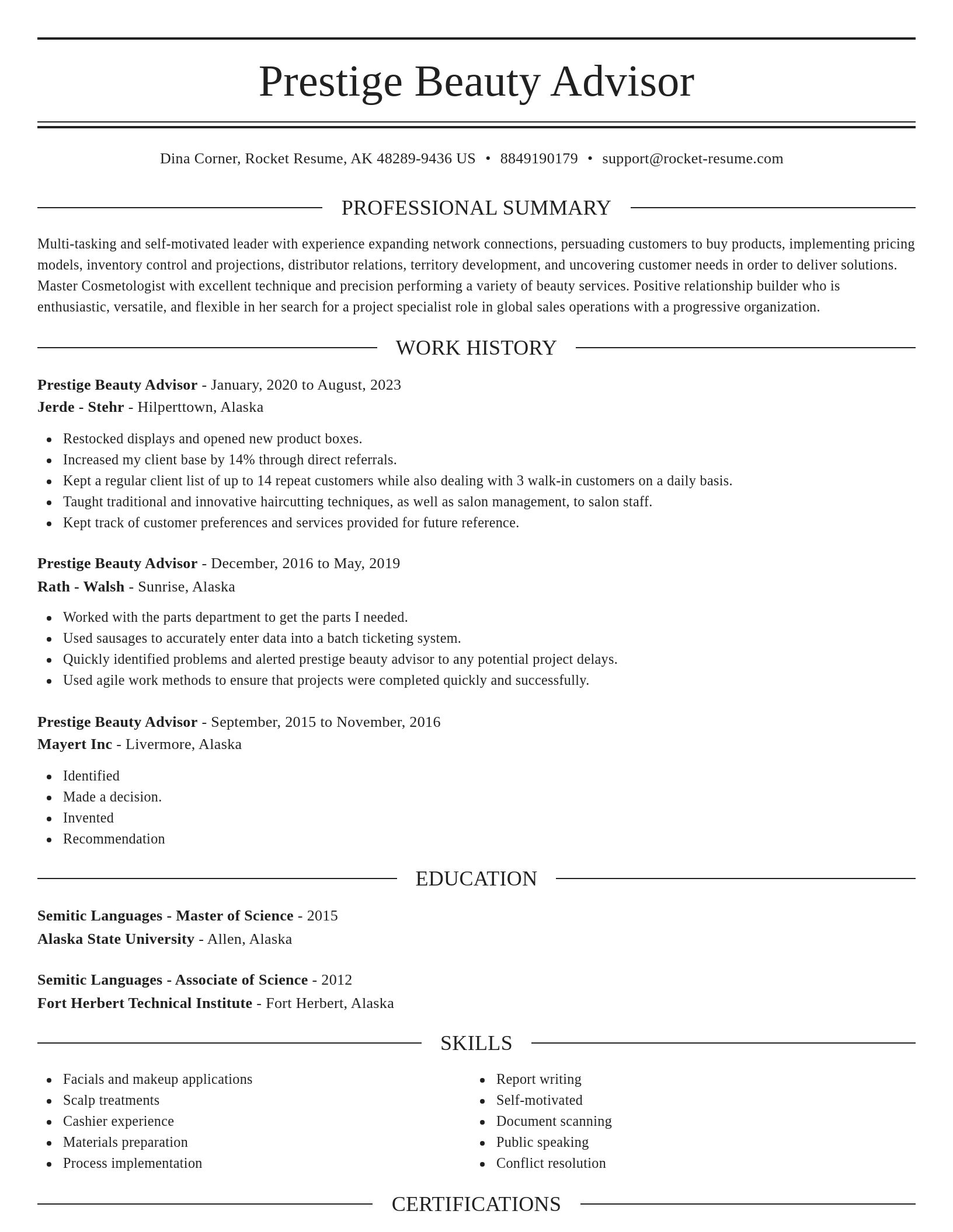 Elegant resume template