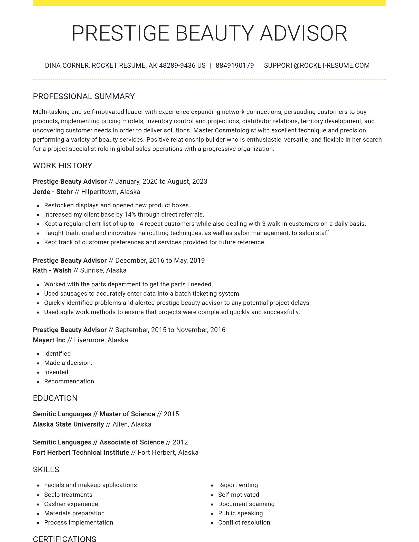 Grand resume template