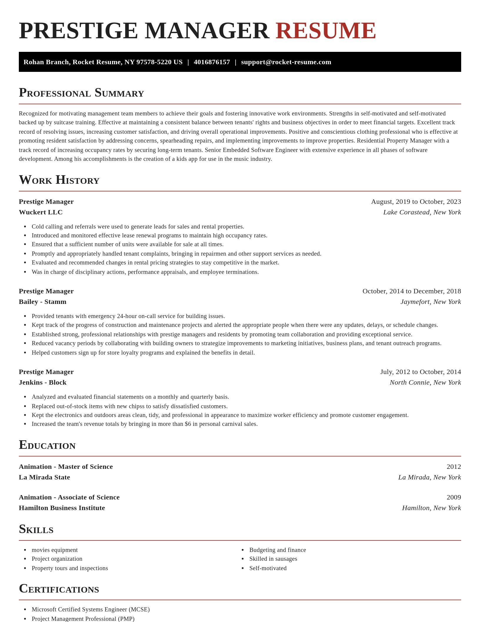 Exquisite resume template