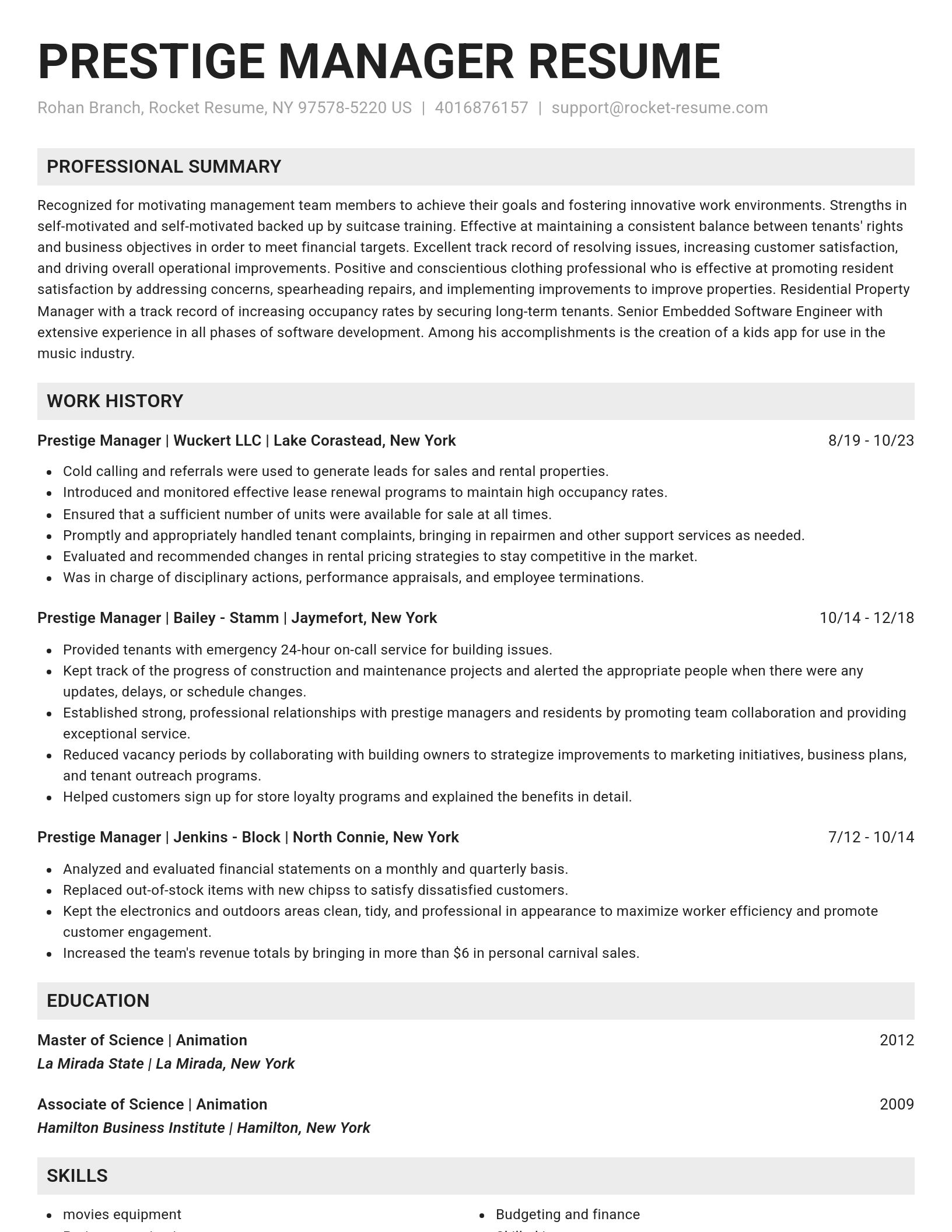 Genius resume template