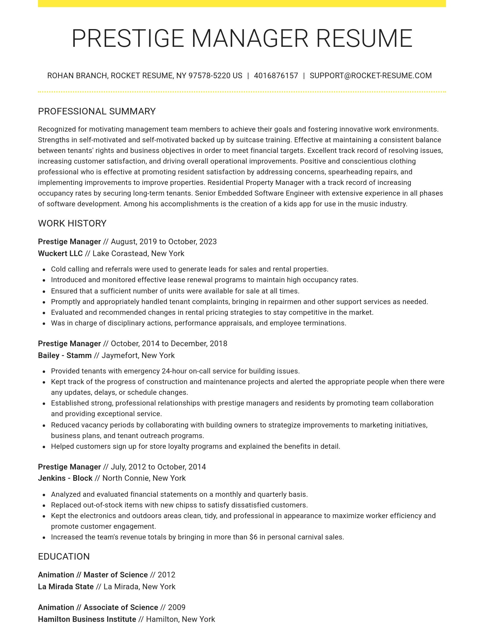 Grand resume template