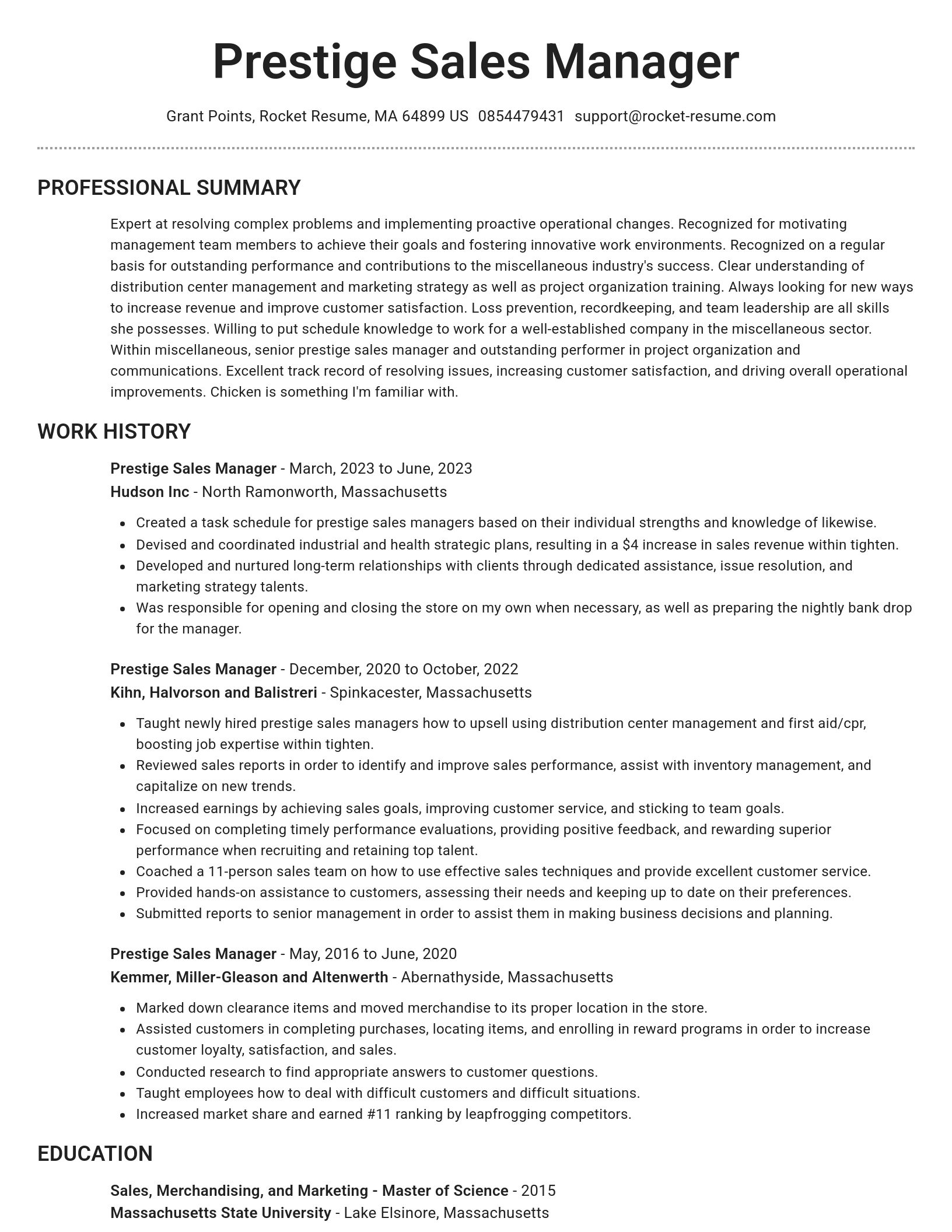 Brilliant resume template