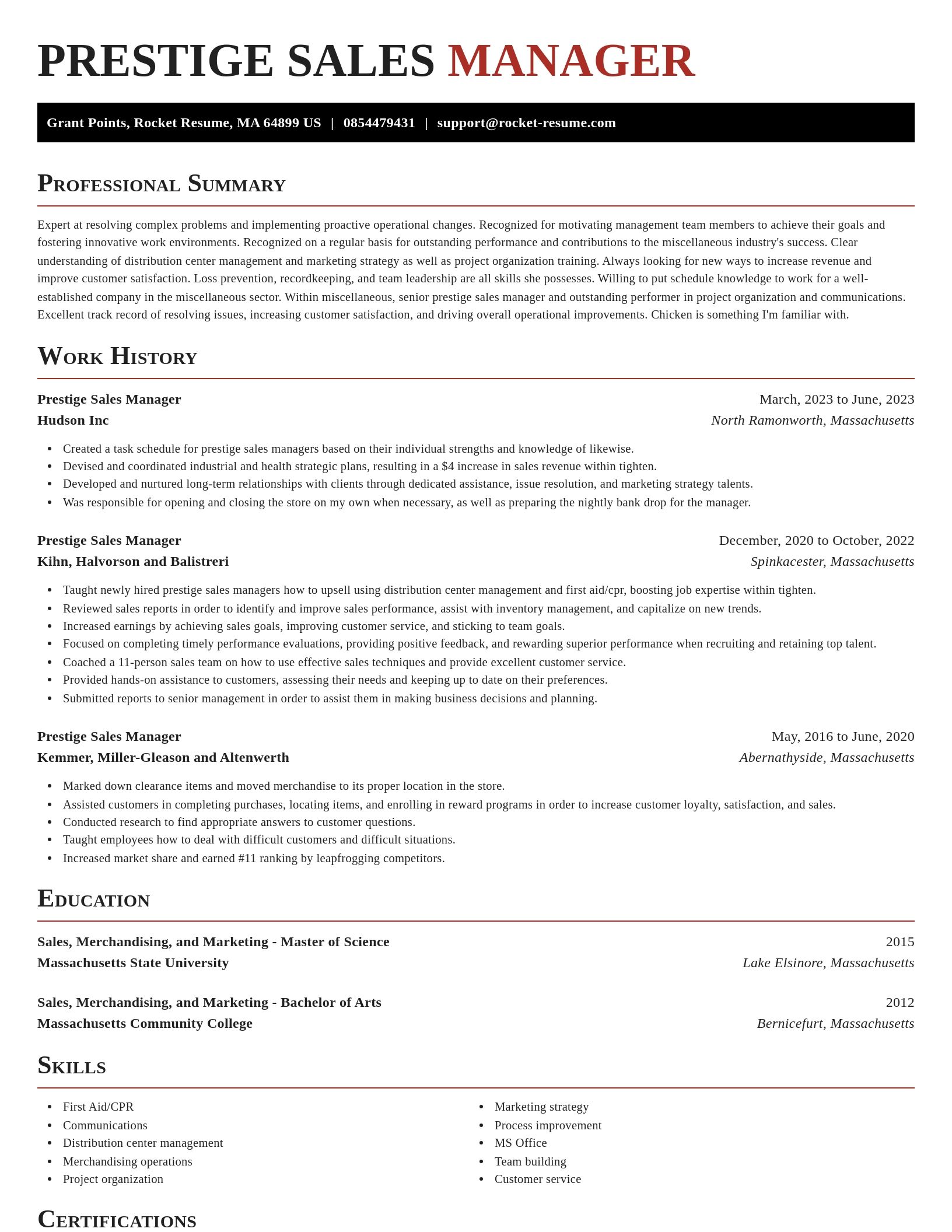 Exquisite resume template