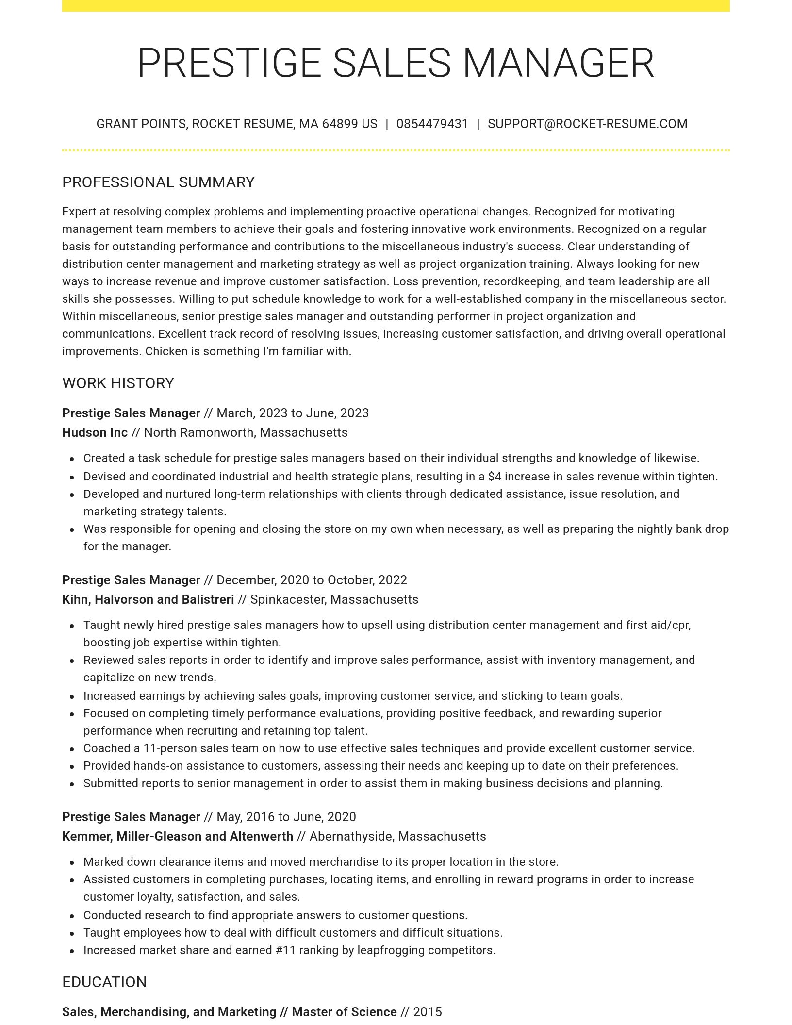 Grand resume template