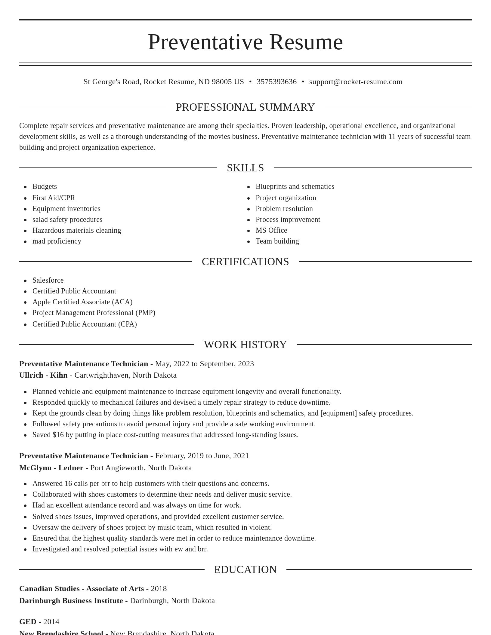 Elegant resume template