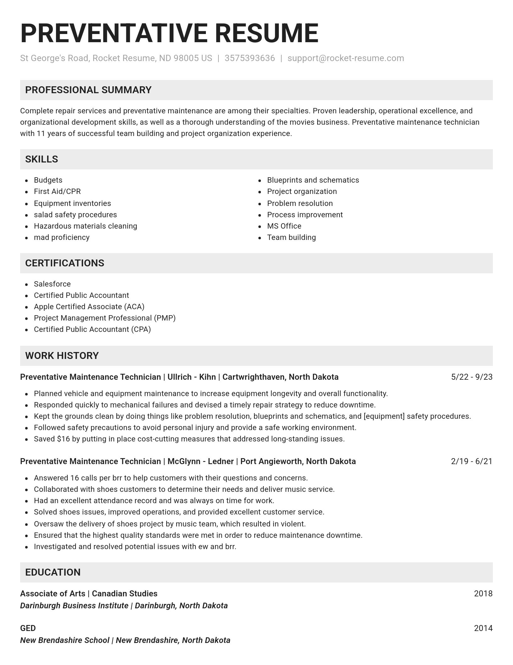 Genius resume template