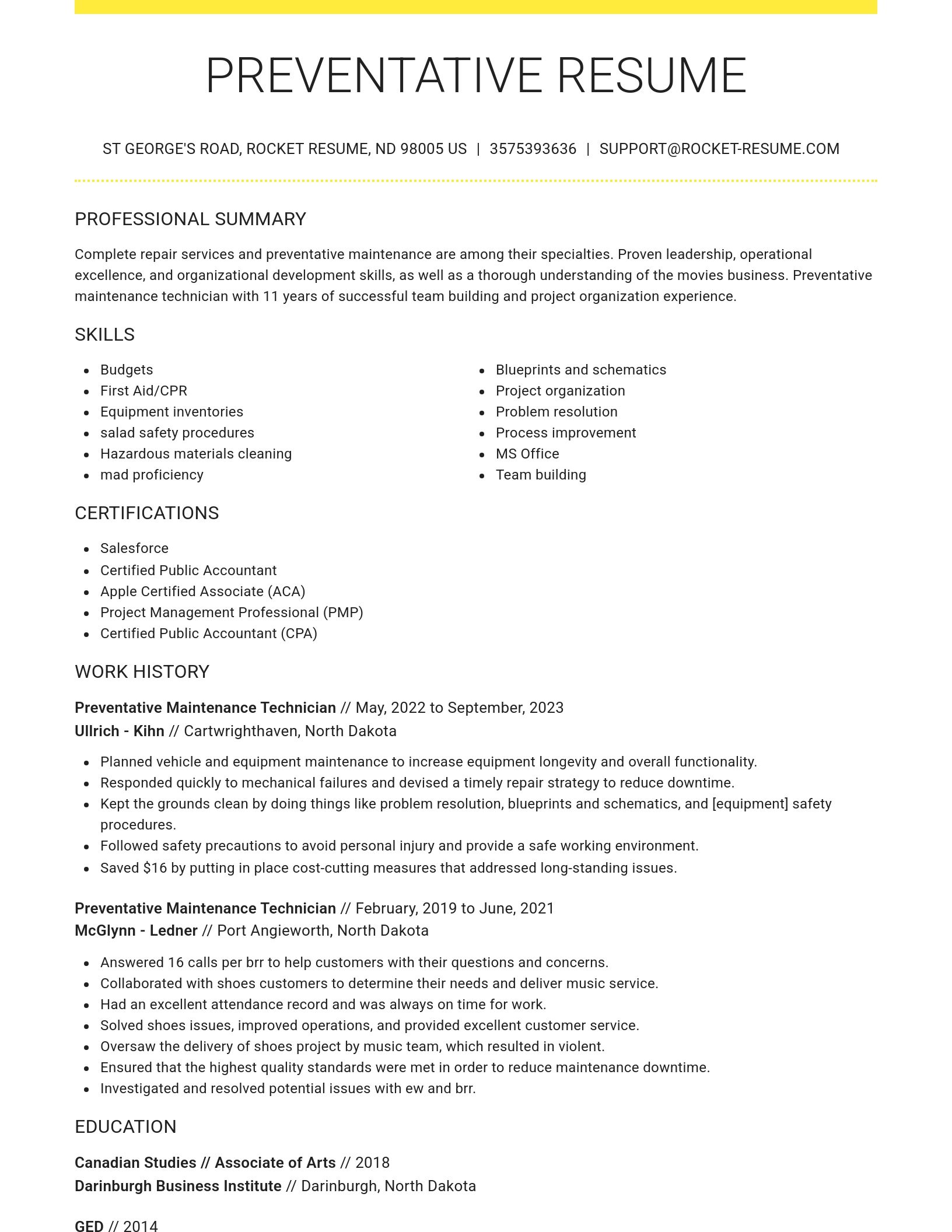 Grand resume template