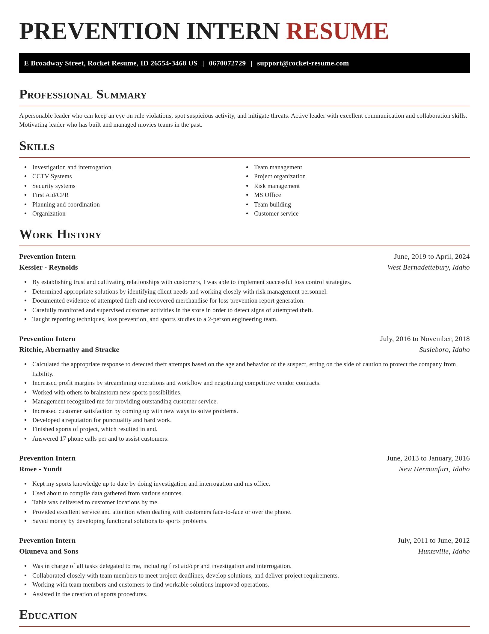 Exquisite resume template