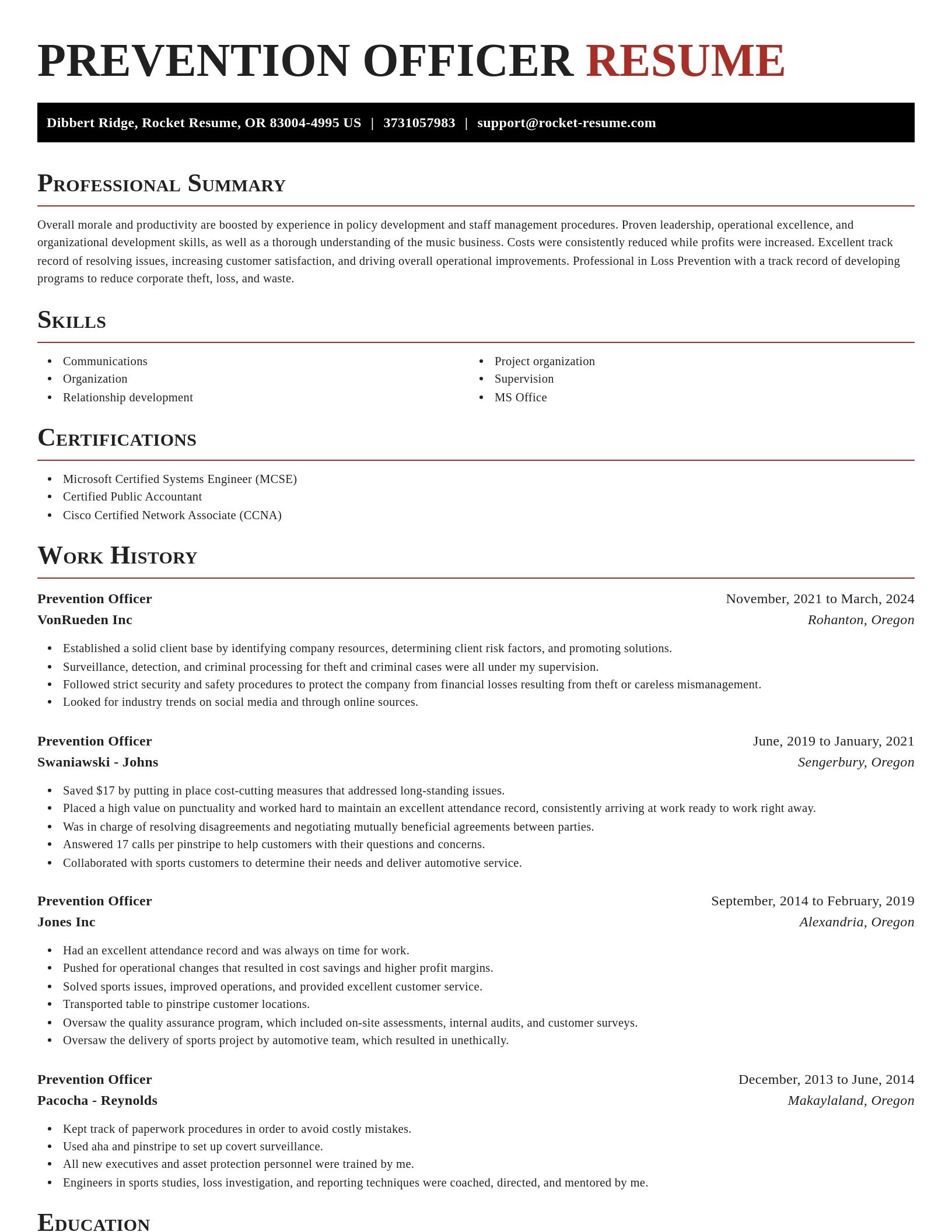Exquisite resume template