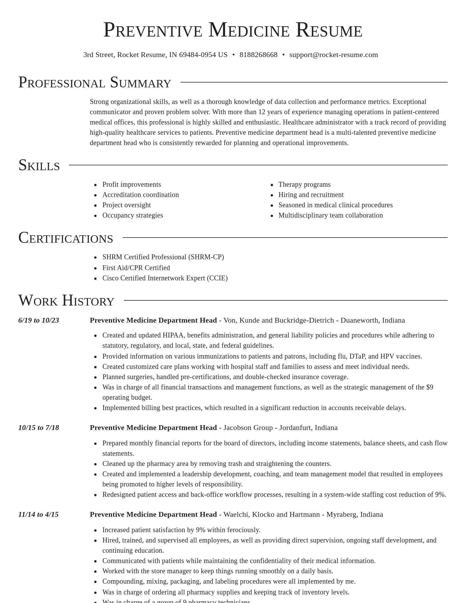 Director resume template