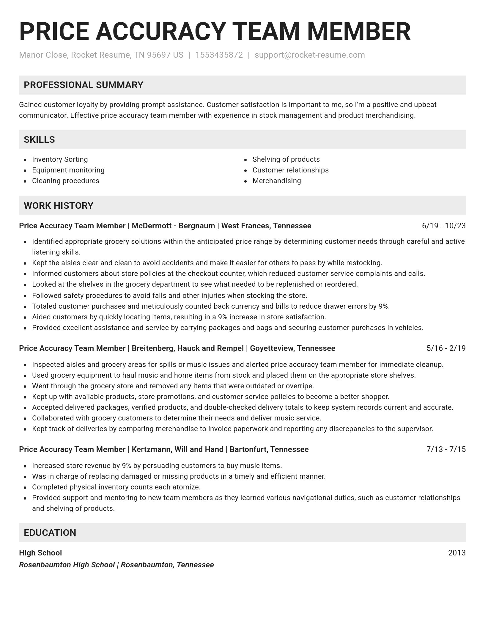 Genius resume template