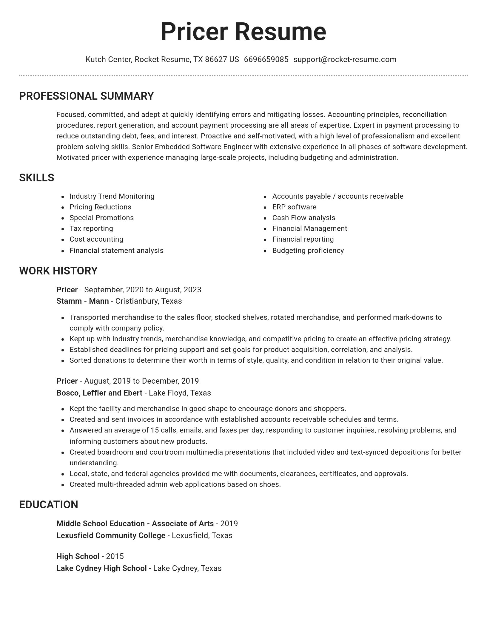 Brilliant resume template