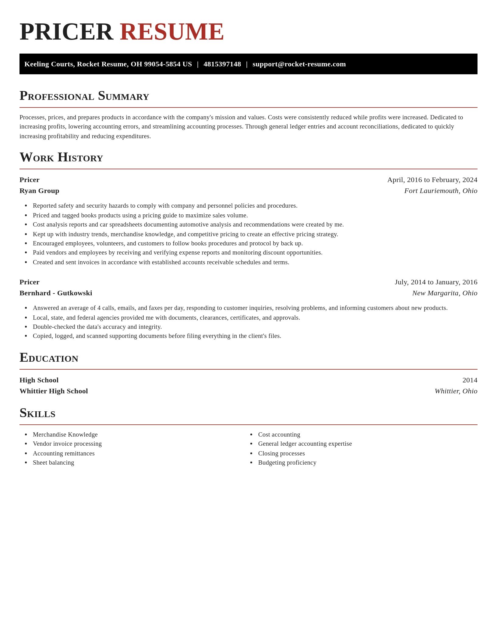 Exquisite resume template