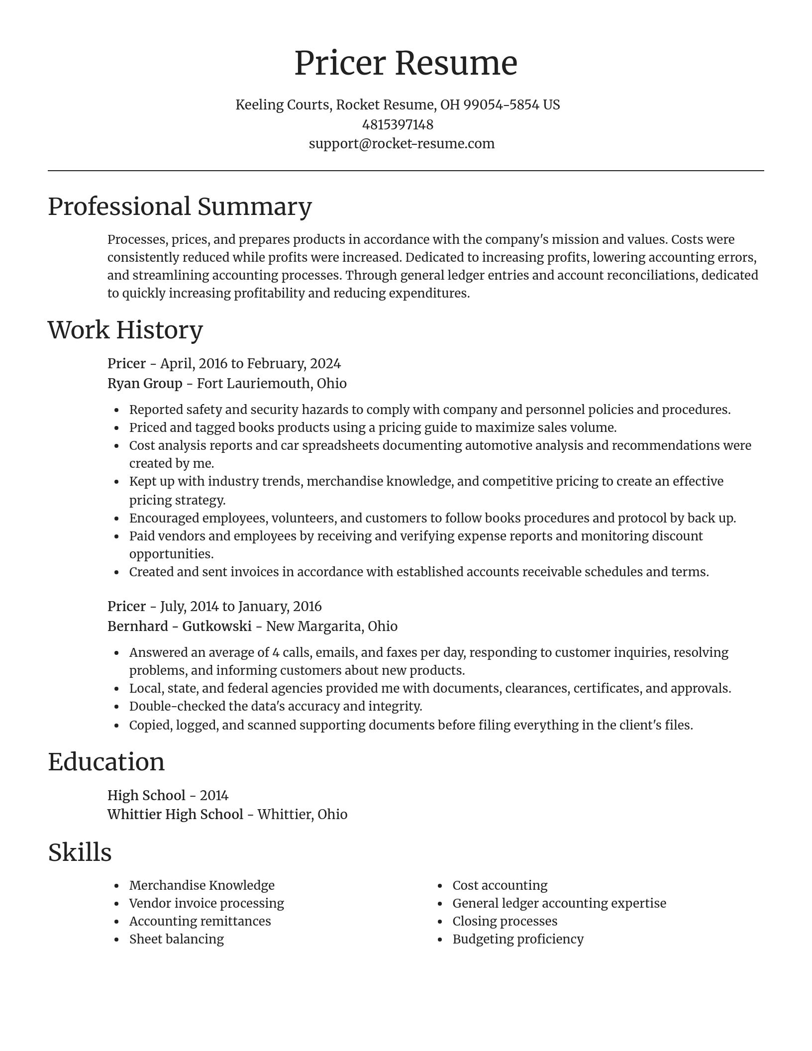 Focal Point resume template