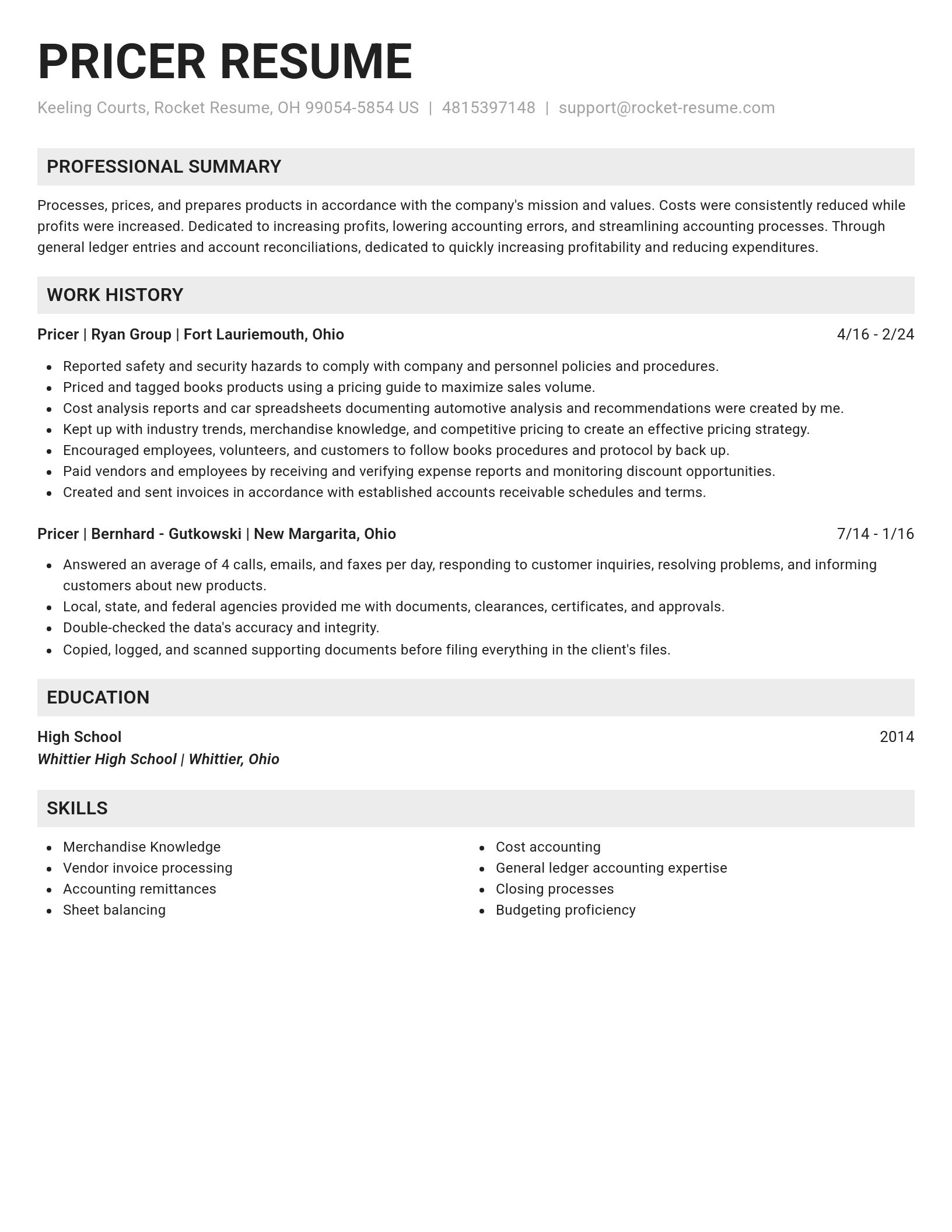Genius resume template