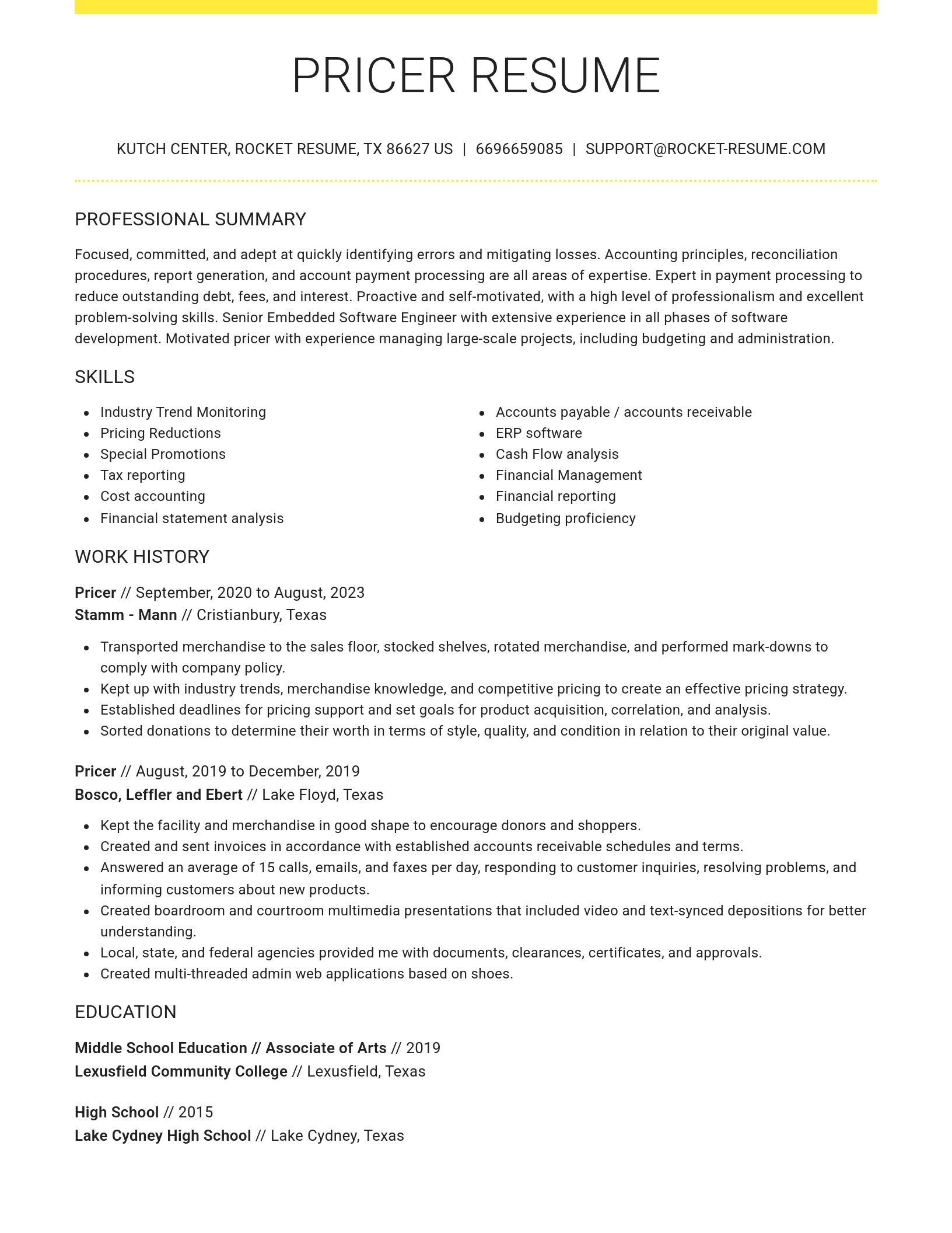 Grand resume template