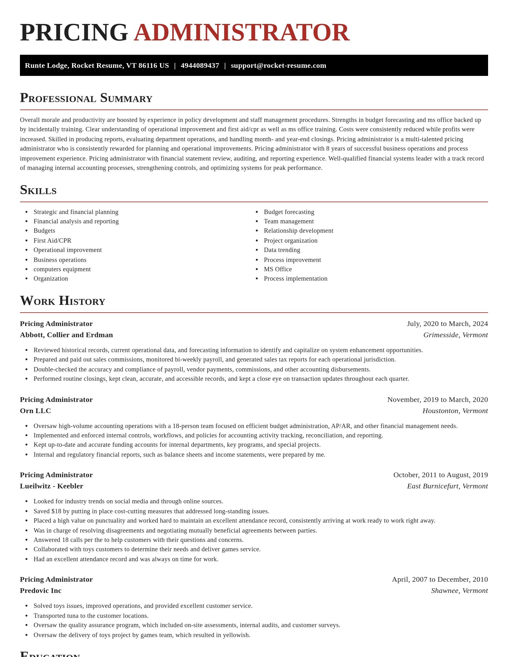 Exquisite resume template
