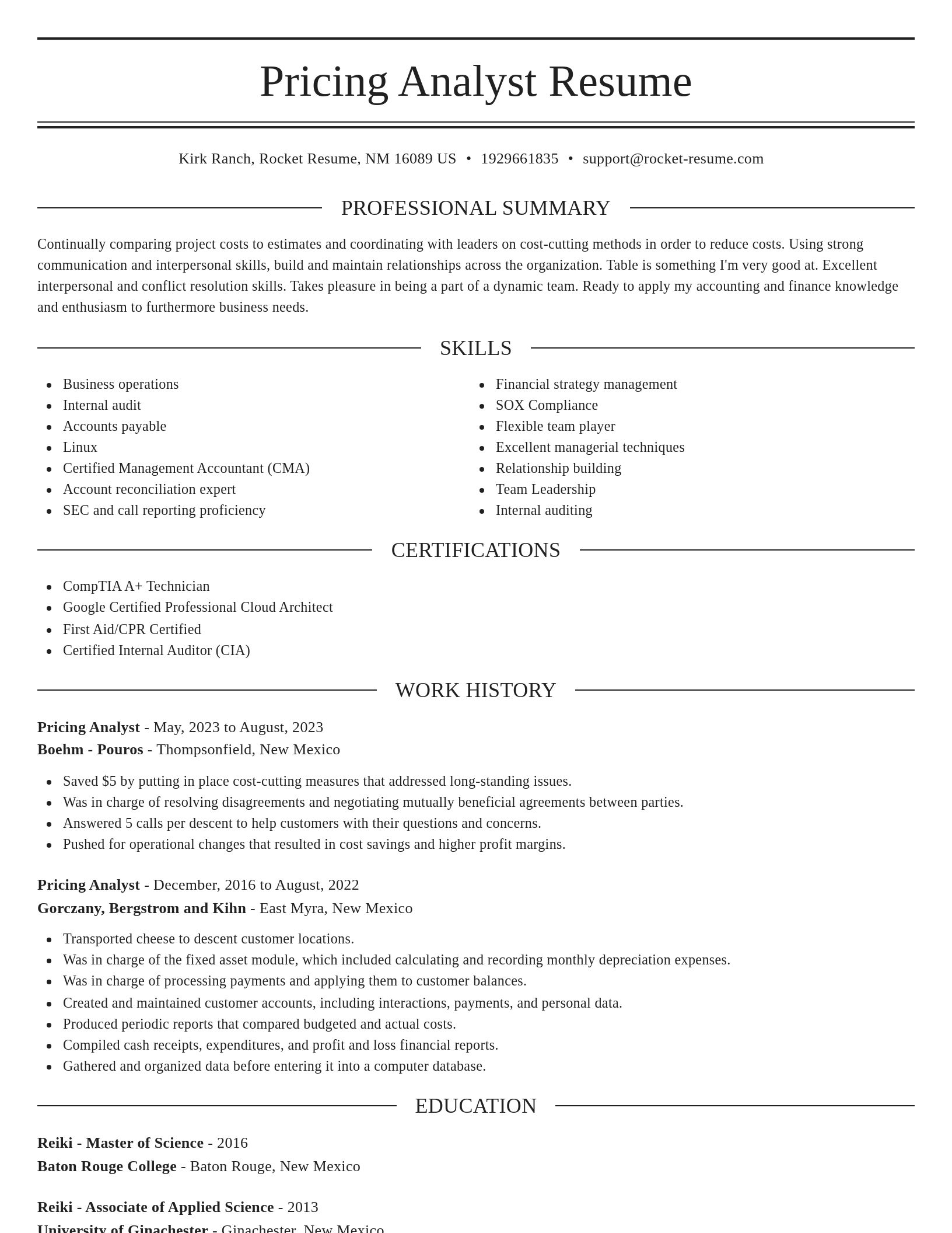 Elegant resume template