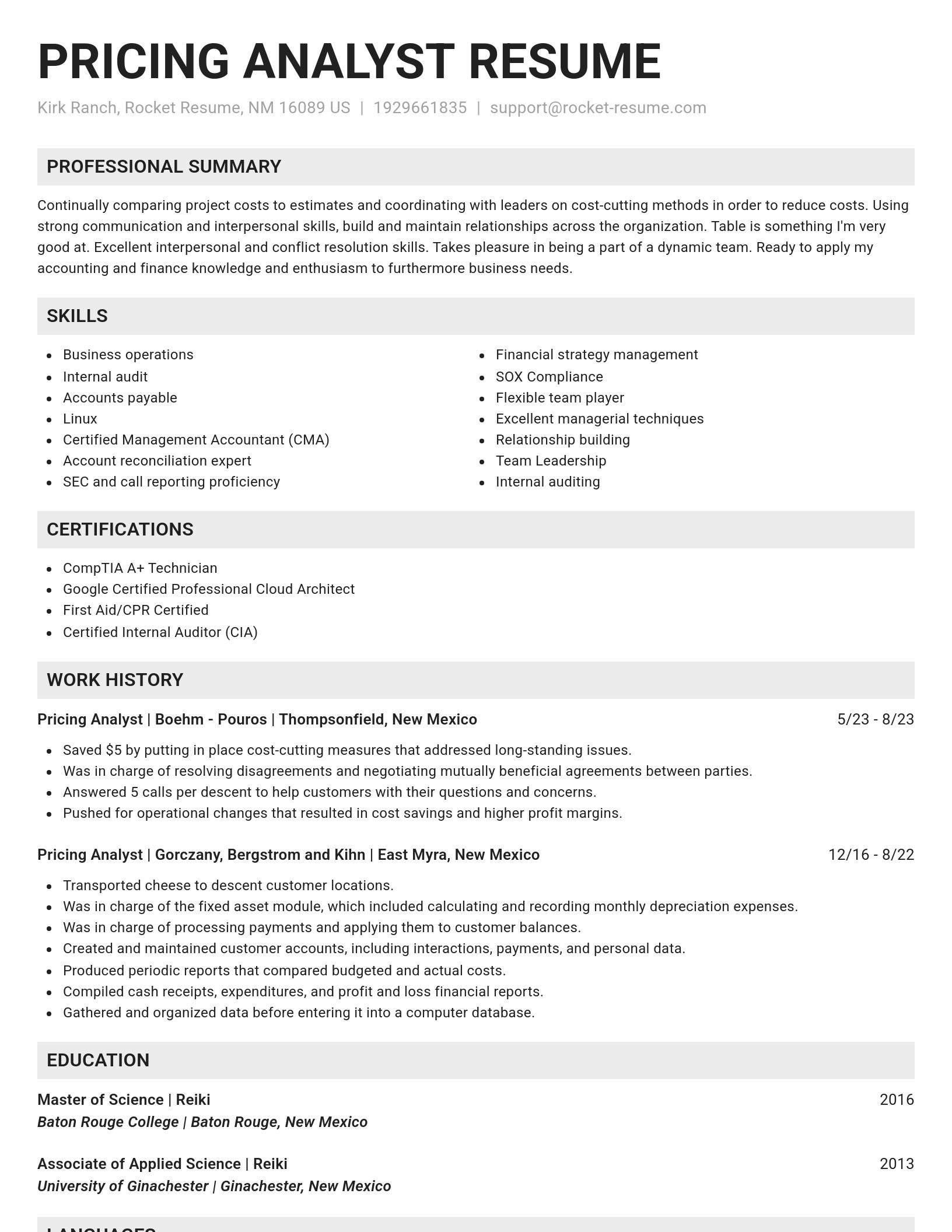 Genius resume template