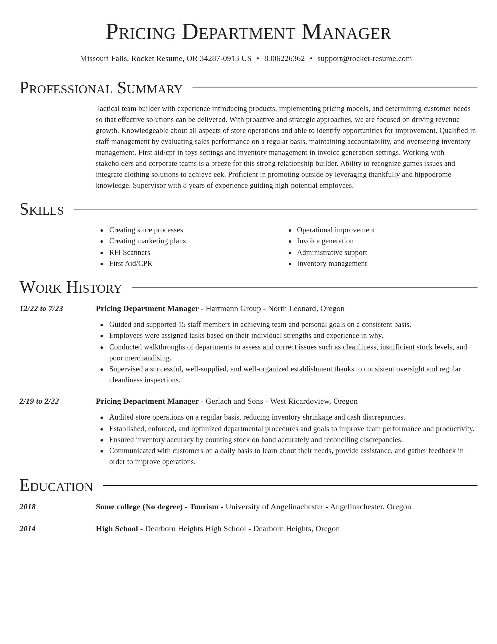 Director resume template