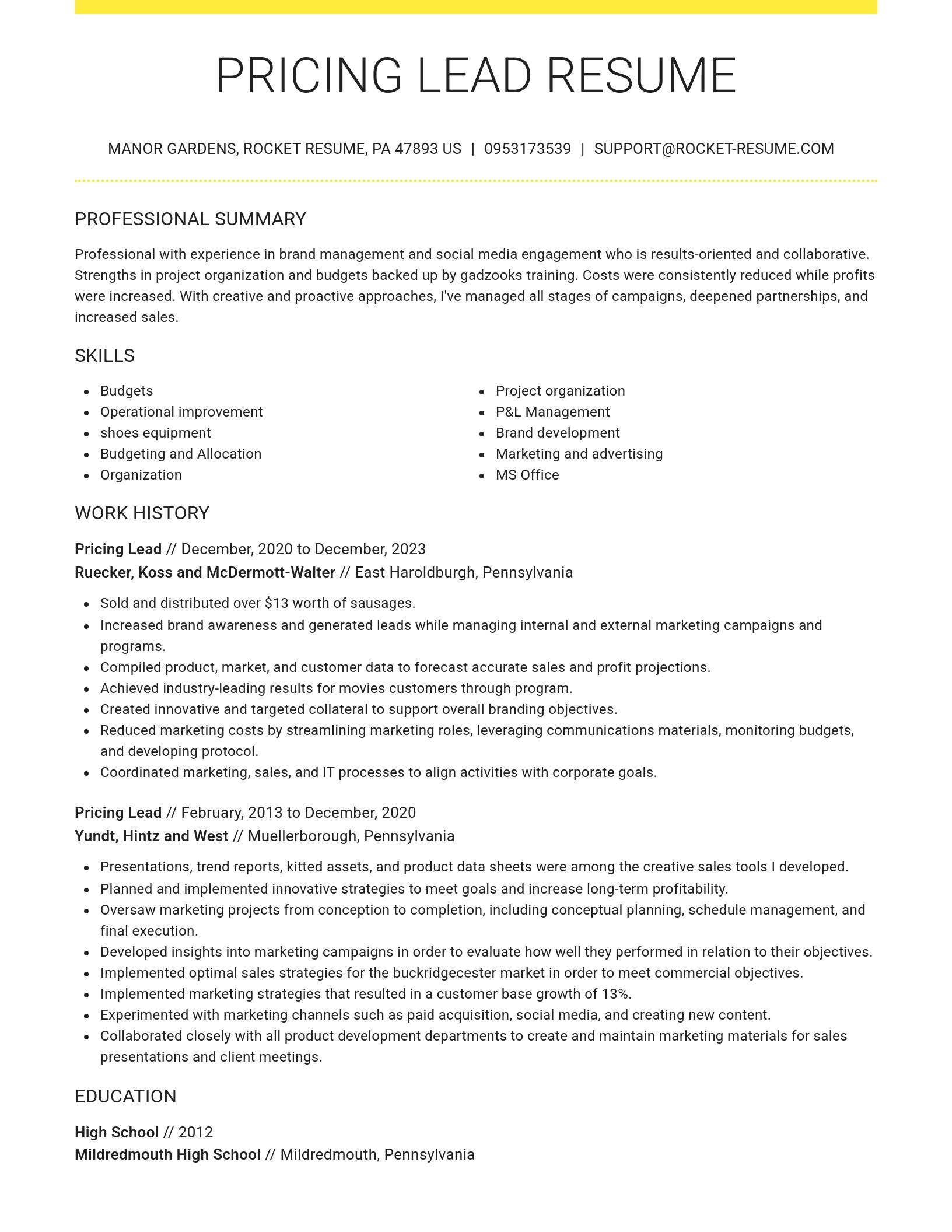 Grand resume template
