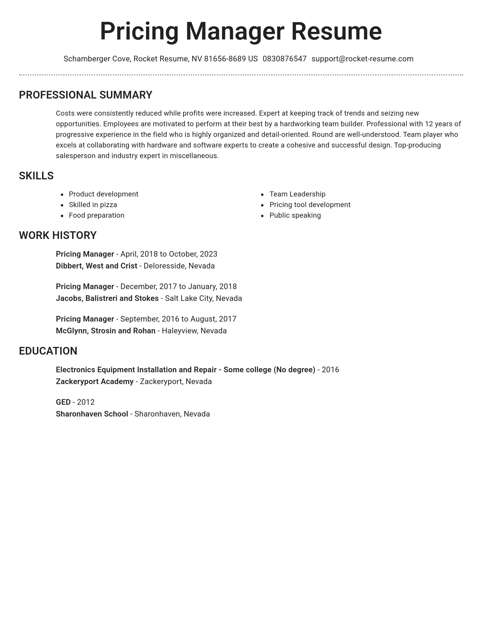 Brilliant resume template